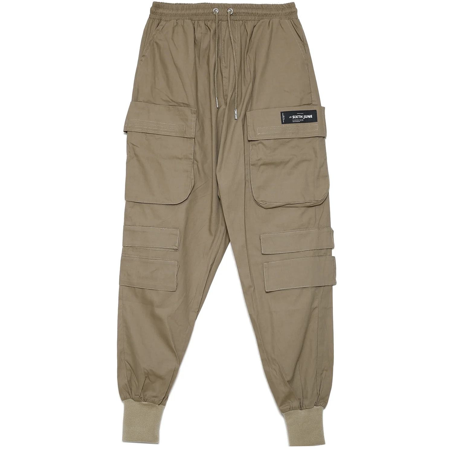 Pantalon cargo tactique poches beige foncé - Image 6