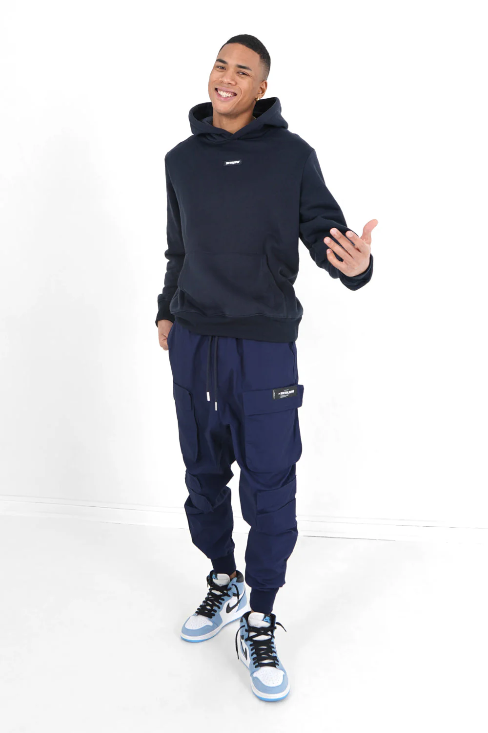 Pantalon cargo tactique poches Bleu foncé - Image 2