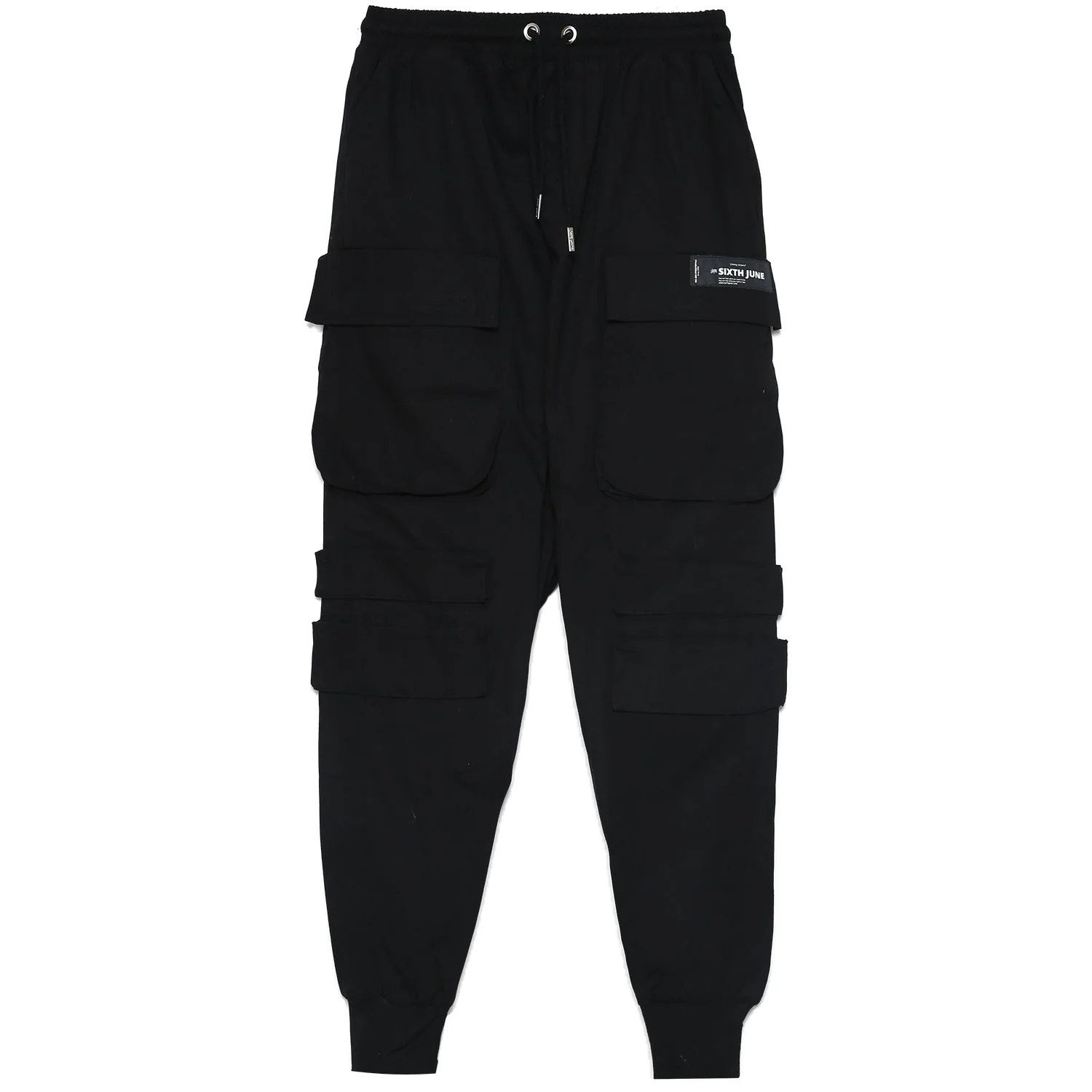 Pantalon cargo tactique poches Noir - Image 6