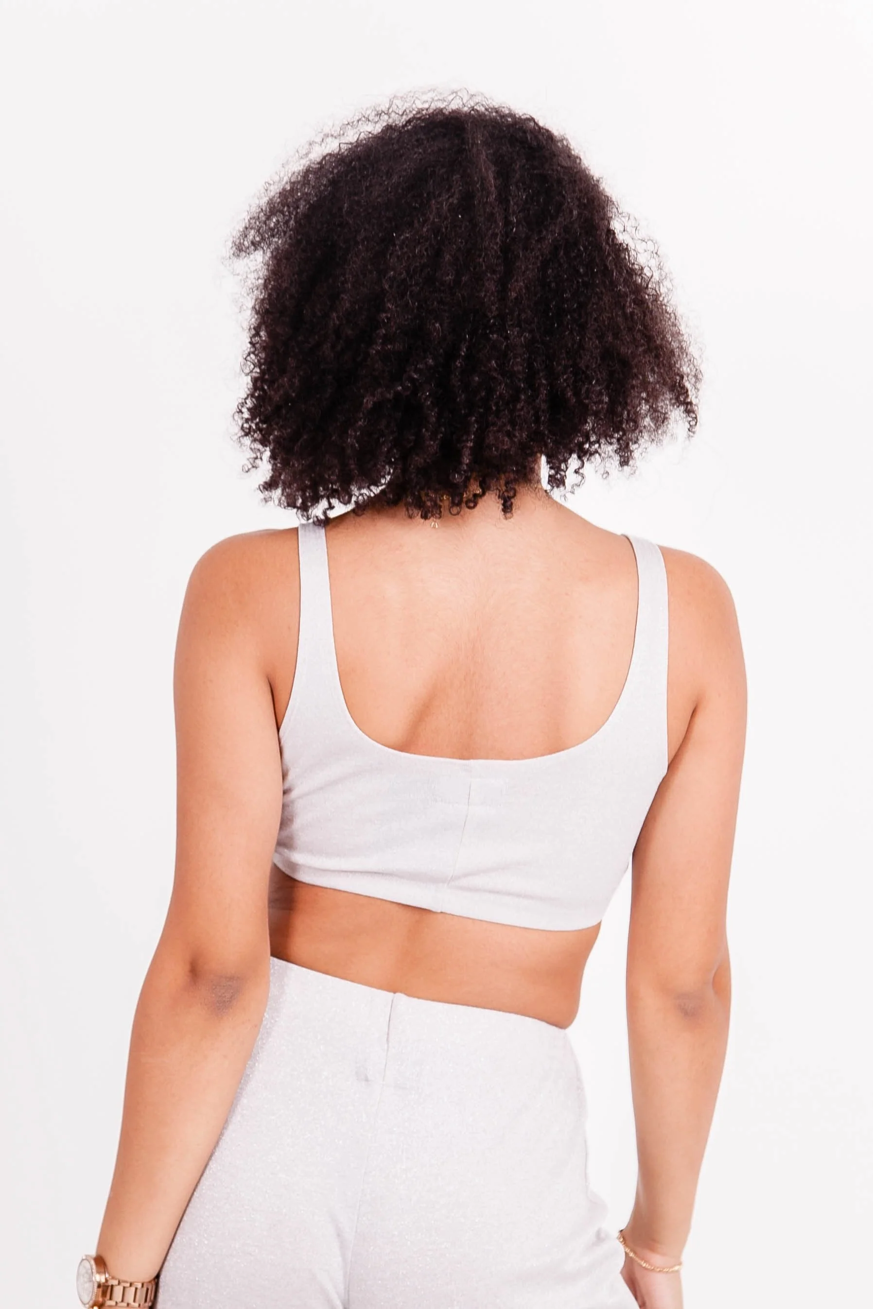Brassière bretelle scintillante beige - Image 5