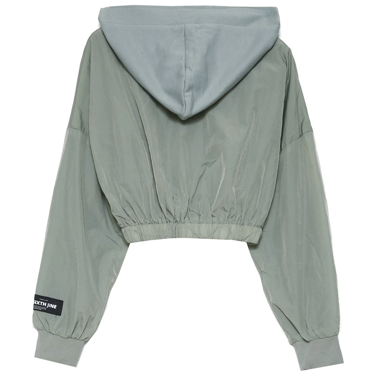 Veste jogging nylon capuche Vert clair - Image 7
