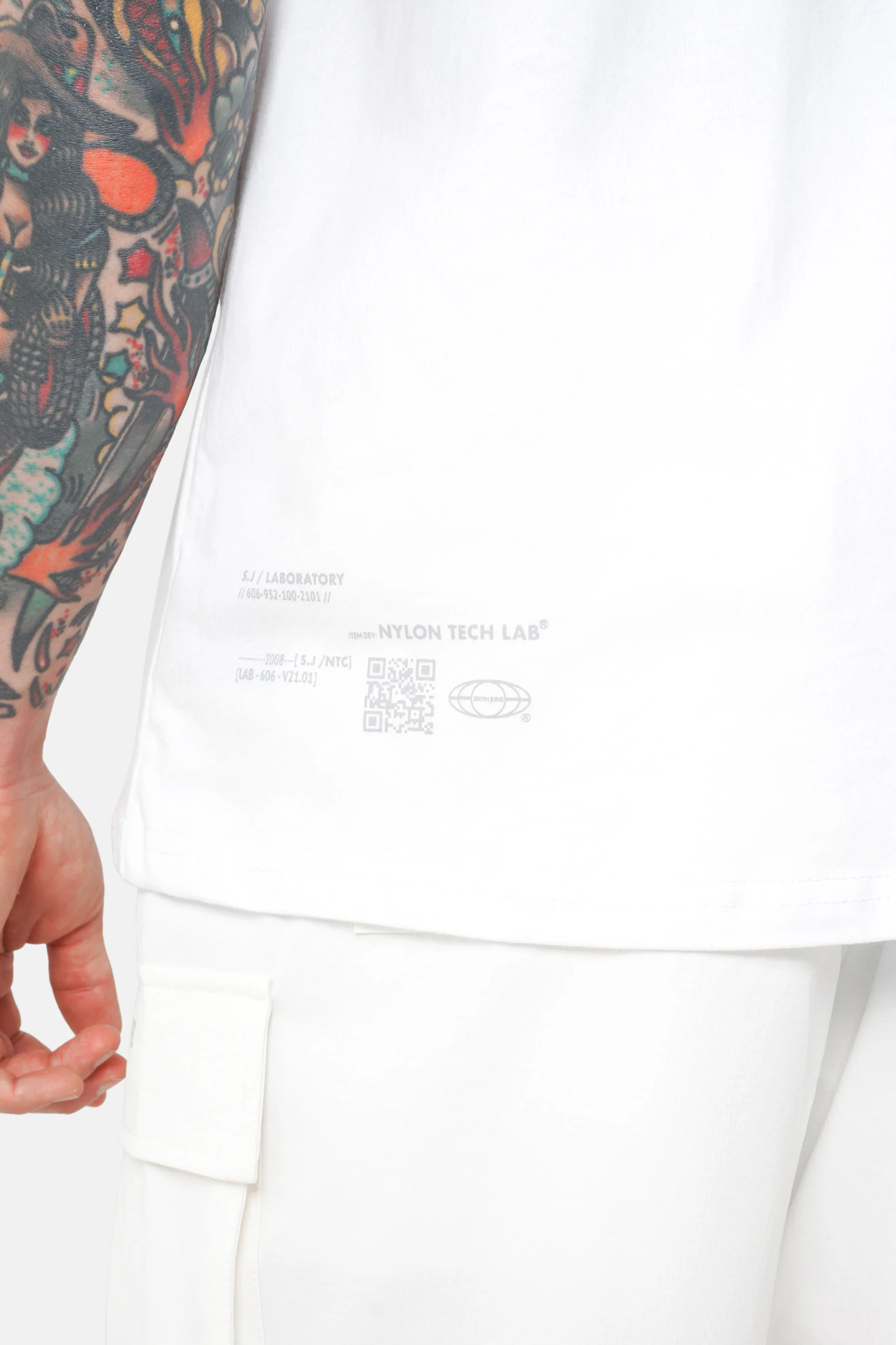 T-shirt poche QR Blanc - Image 4