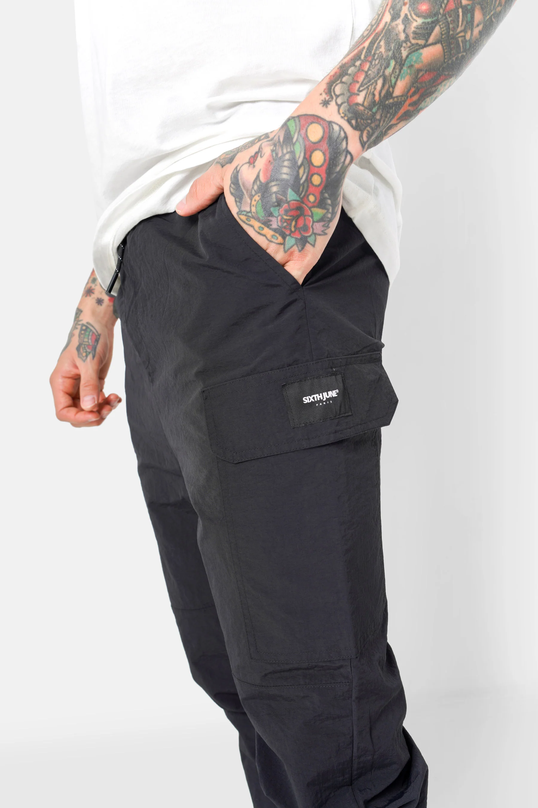Pantalon cargo technique Noir - Image 4