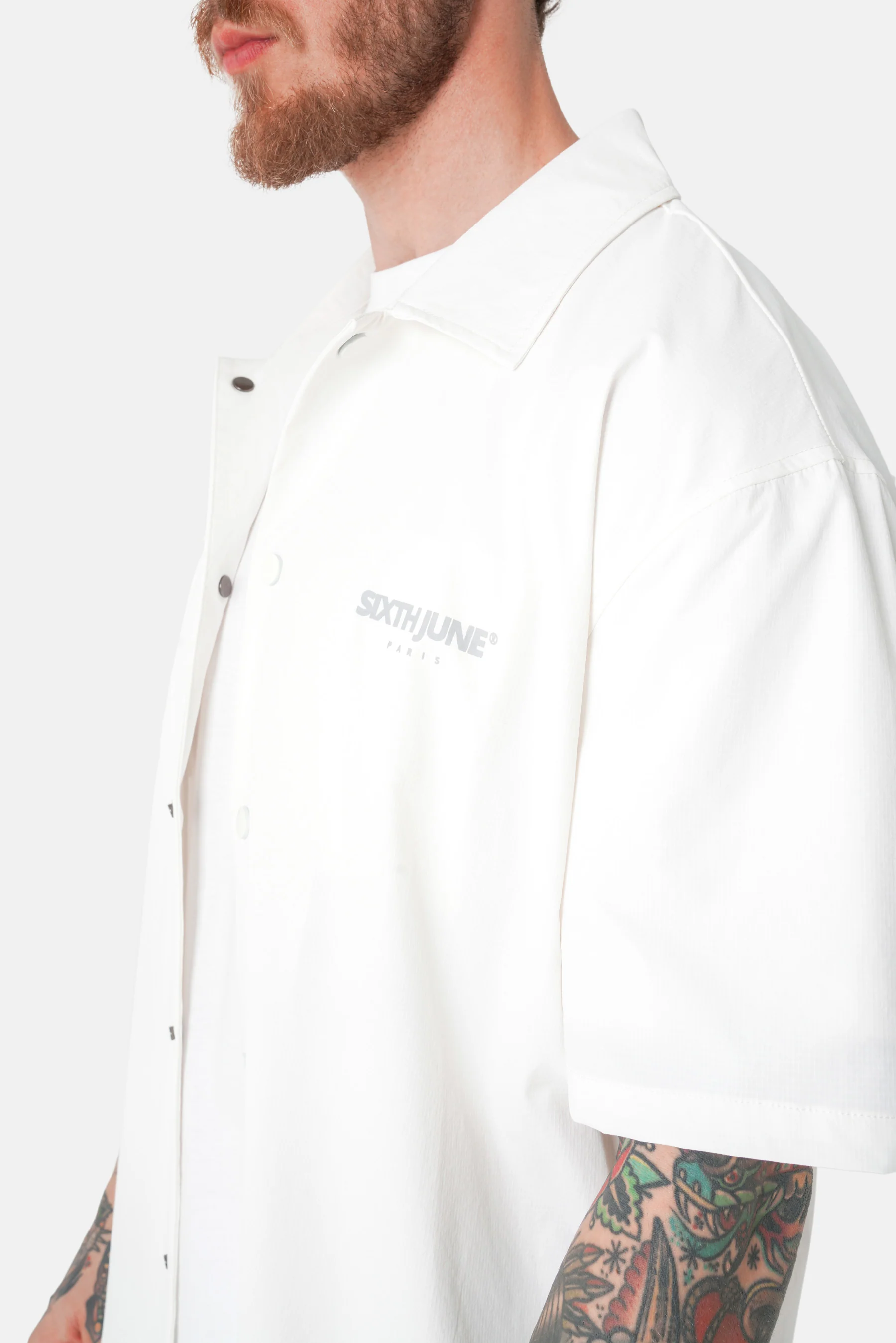 Chemise poche nylon QR code Blanc - Image 3