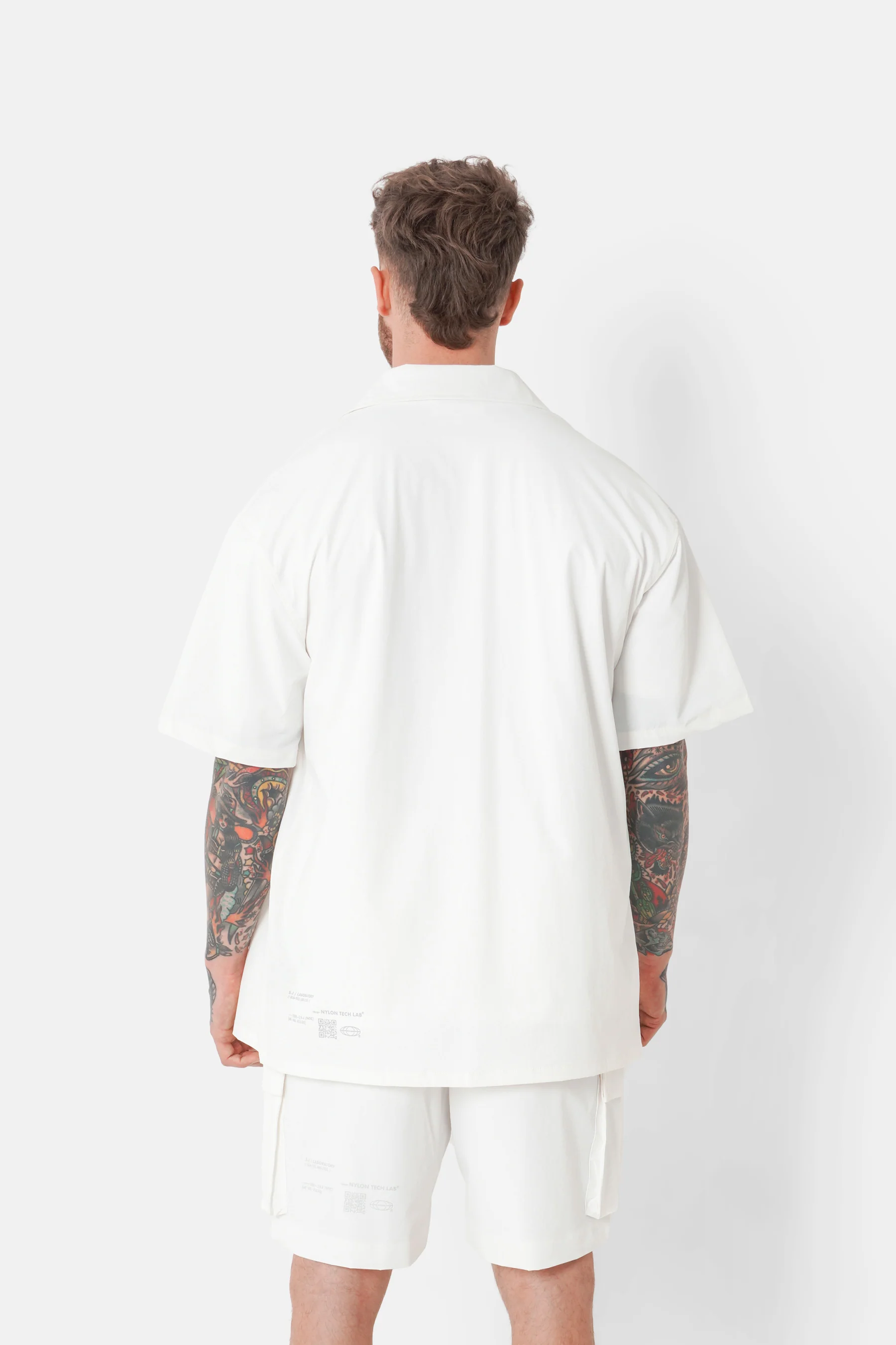 Chemise poche nylon QR code Blanc - Image 5