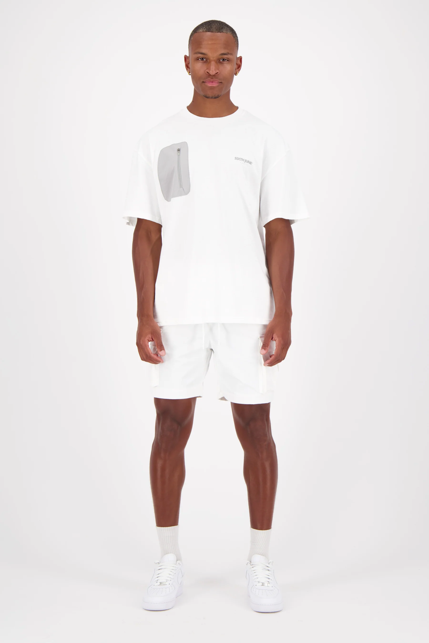 T-shirt poche nylon logo Blanc - Image 2