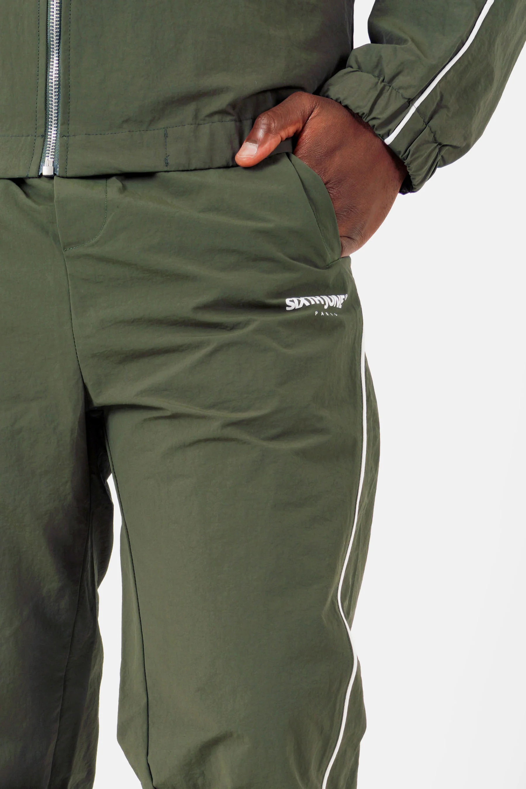 Jogging nylon sport Vert kaki - Image 3