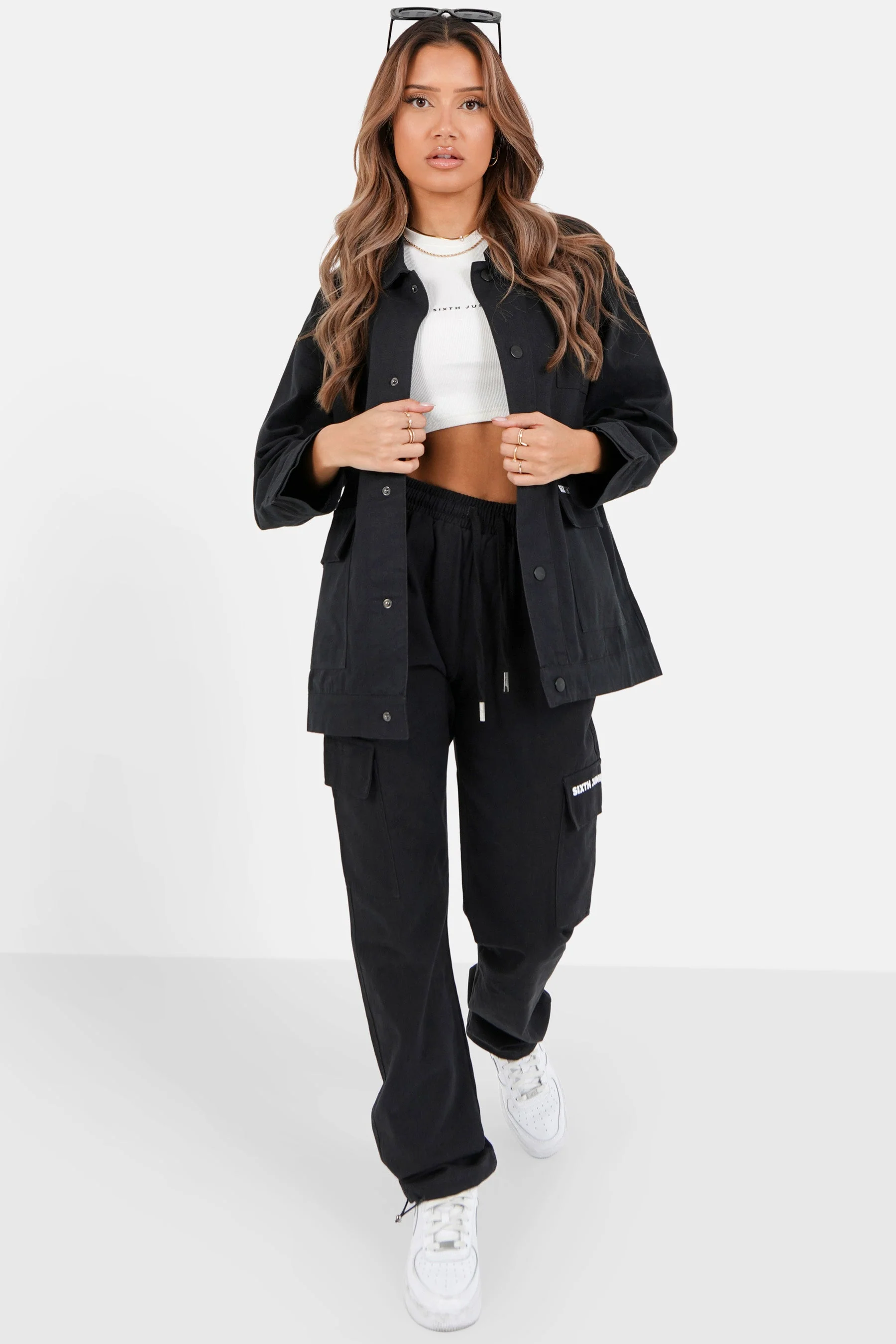 Veste travail oversize Noir - Image 2