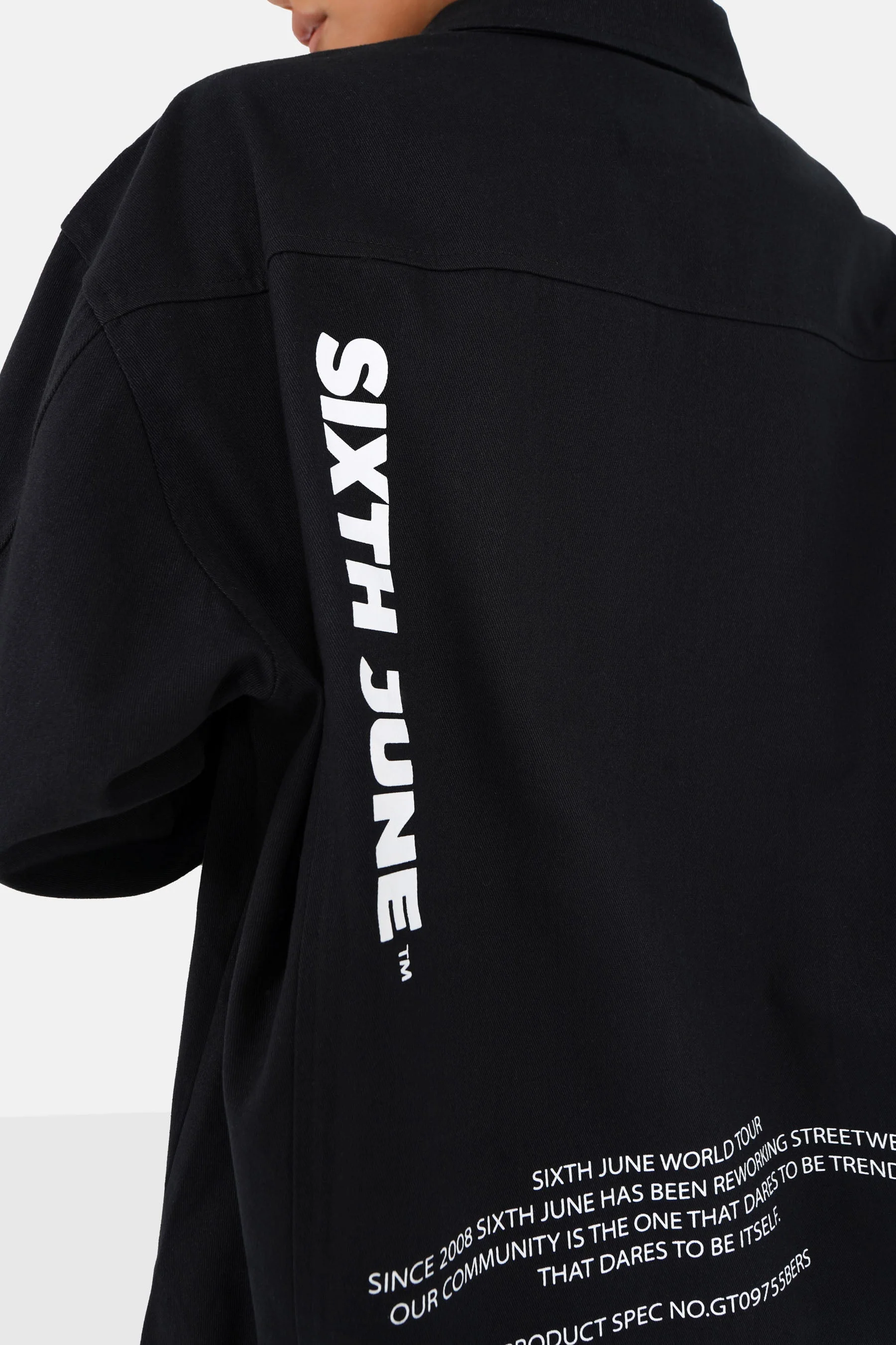 Veste travail oversize Noir - Image 3