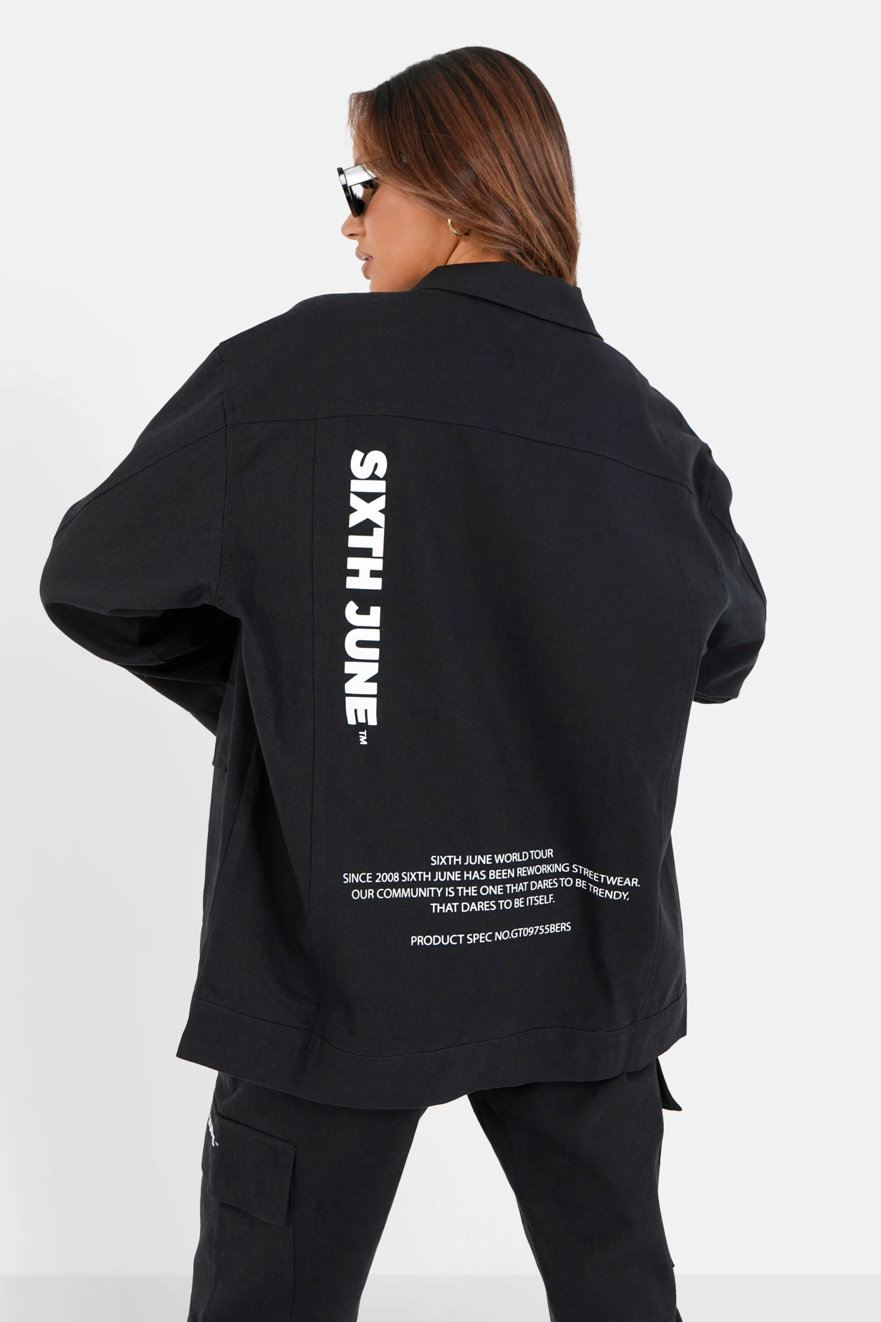 Veste travail oversize Noir - Image 5