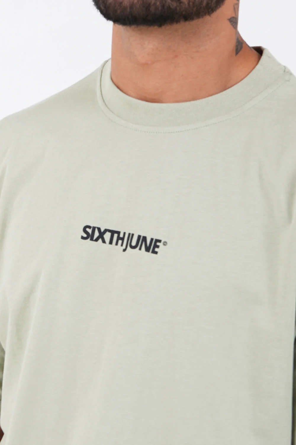 T-shirt large logo Vert clair - Image 3