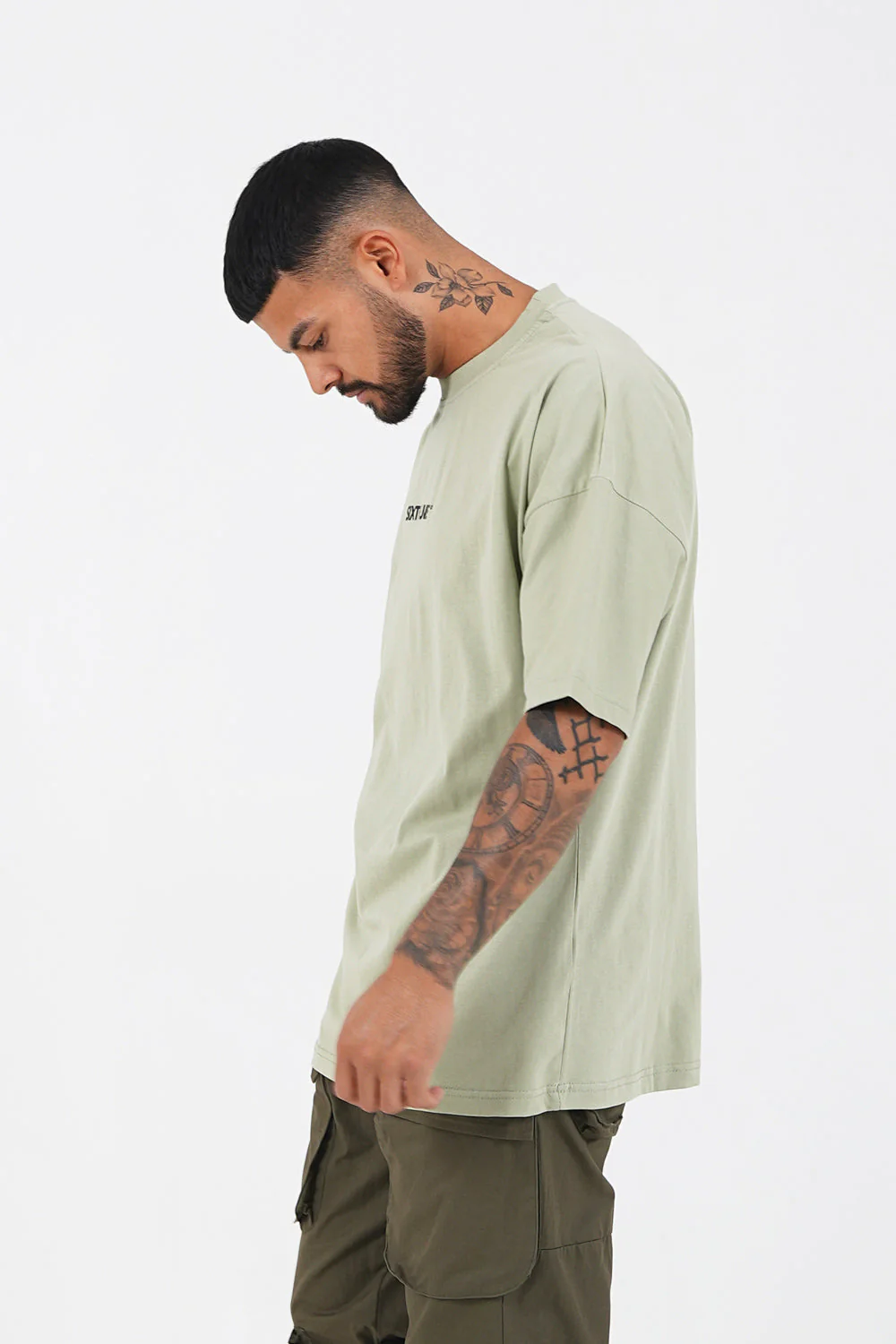 T-shirt large logo Vert clair - Image 4