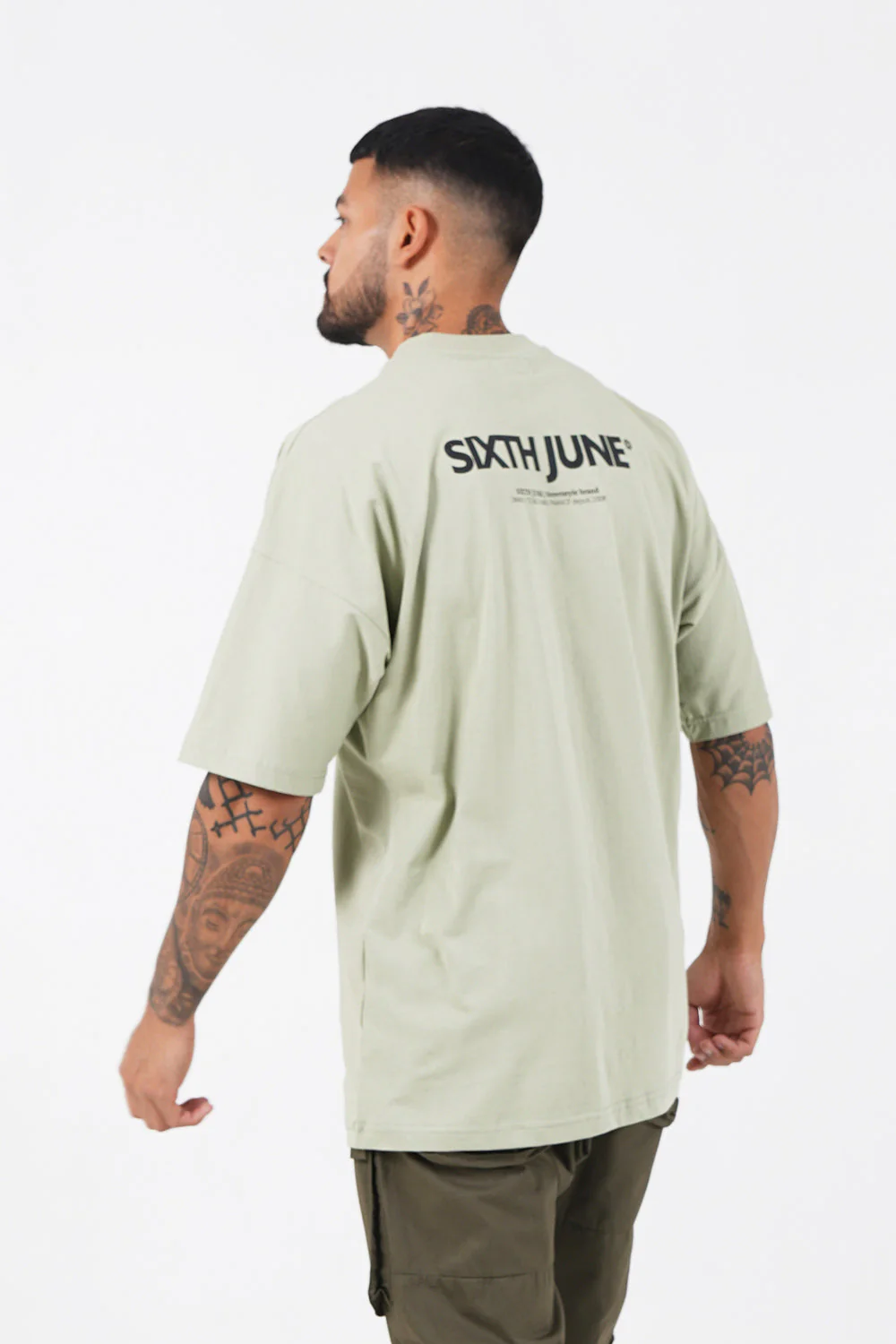 T-shirt large logo Vert clair - Image 5