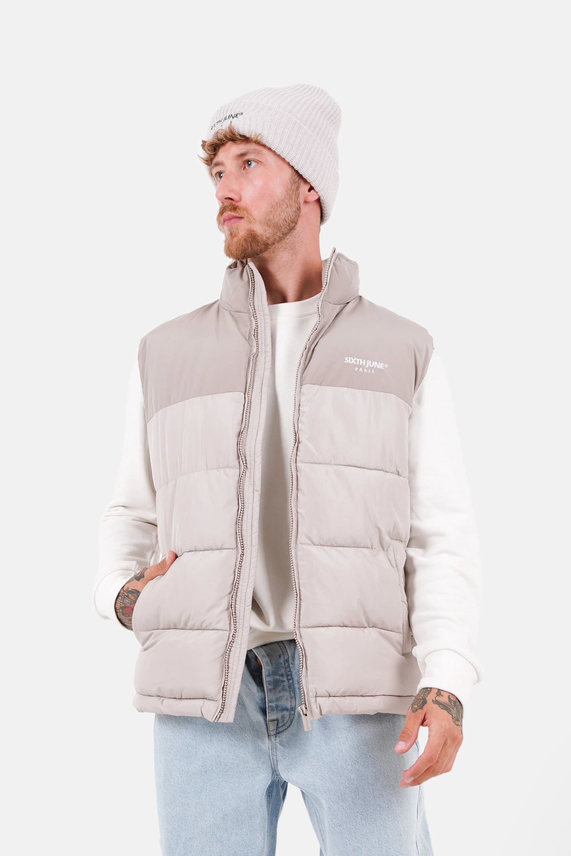 SLEEVELESS padded puffer jacket