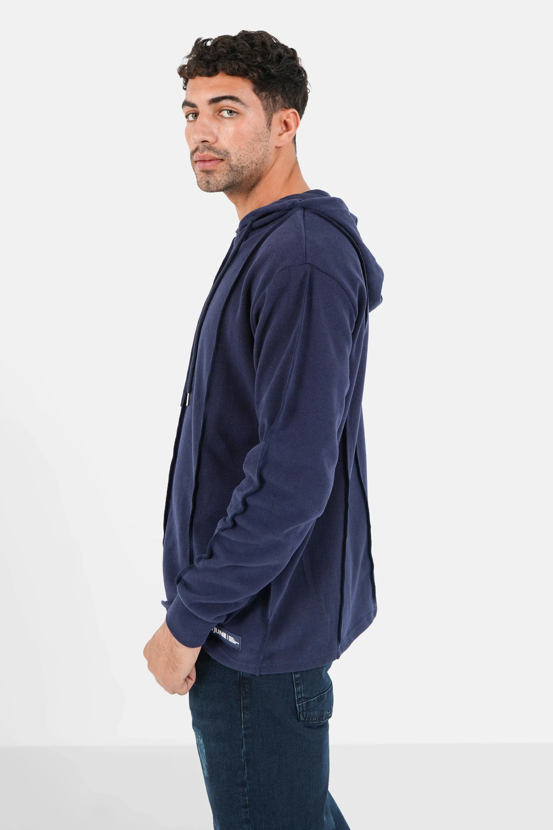 Sweatshirt coutures extérieurs Bleu foncé - Image 4