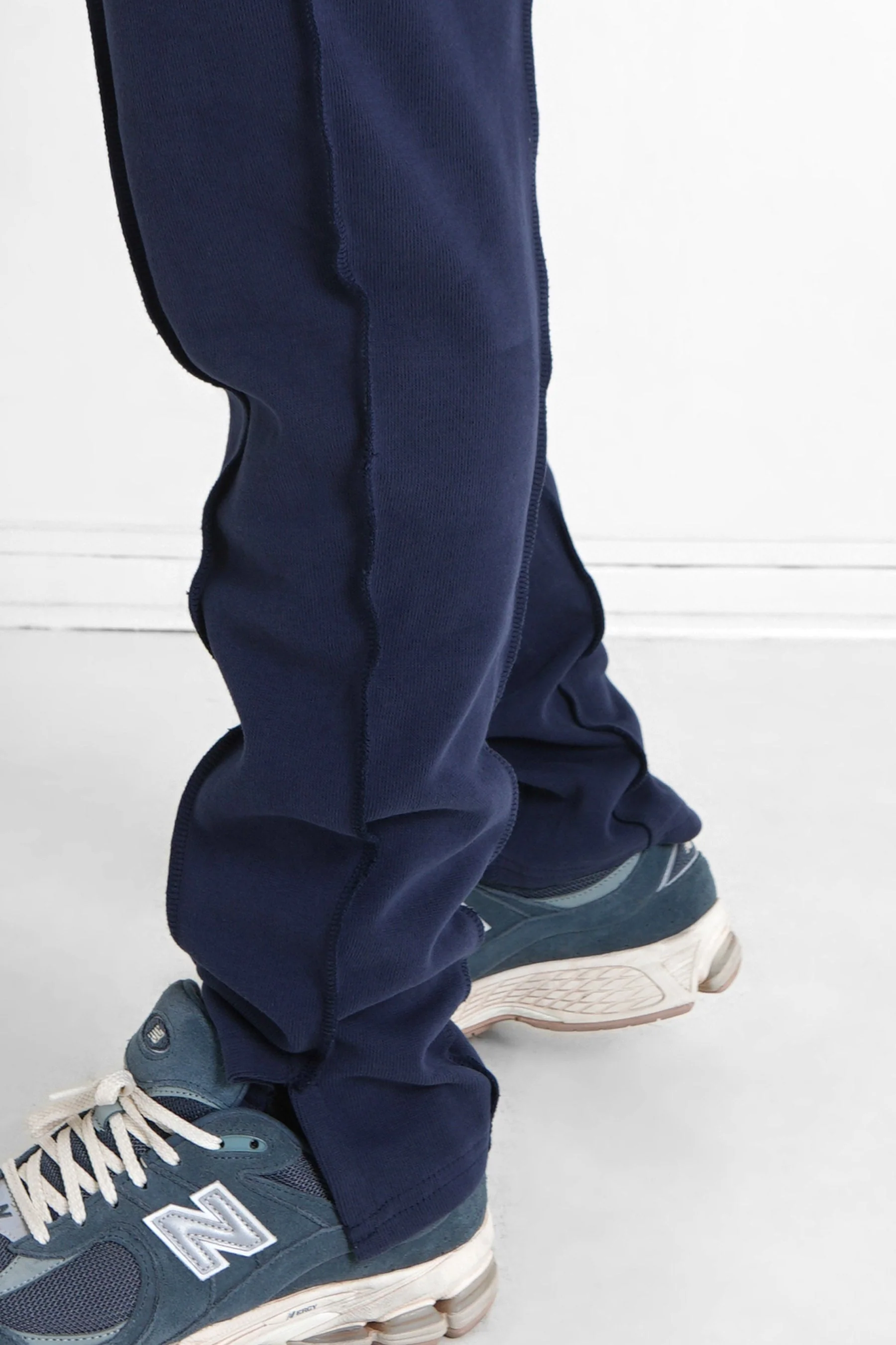 Jogging couture extérieure épais Bleu - Image 3