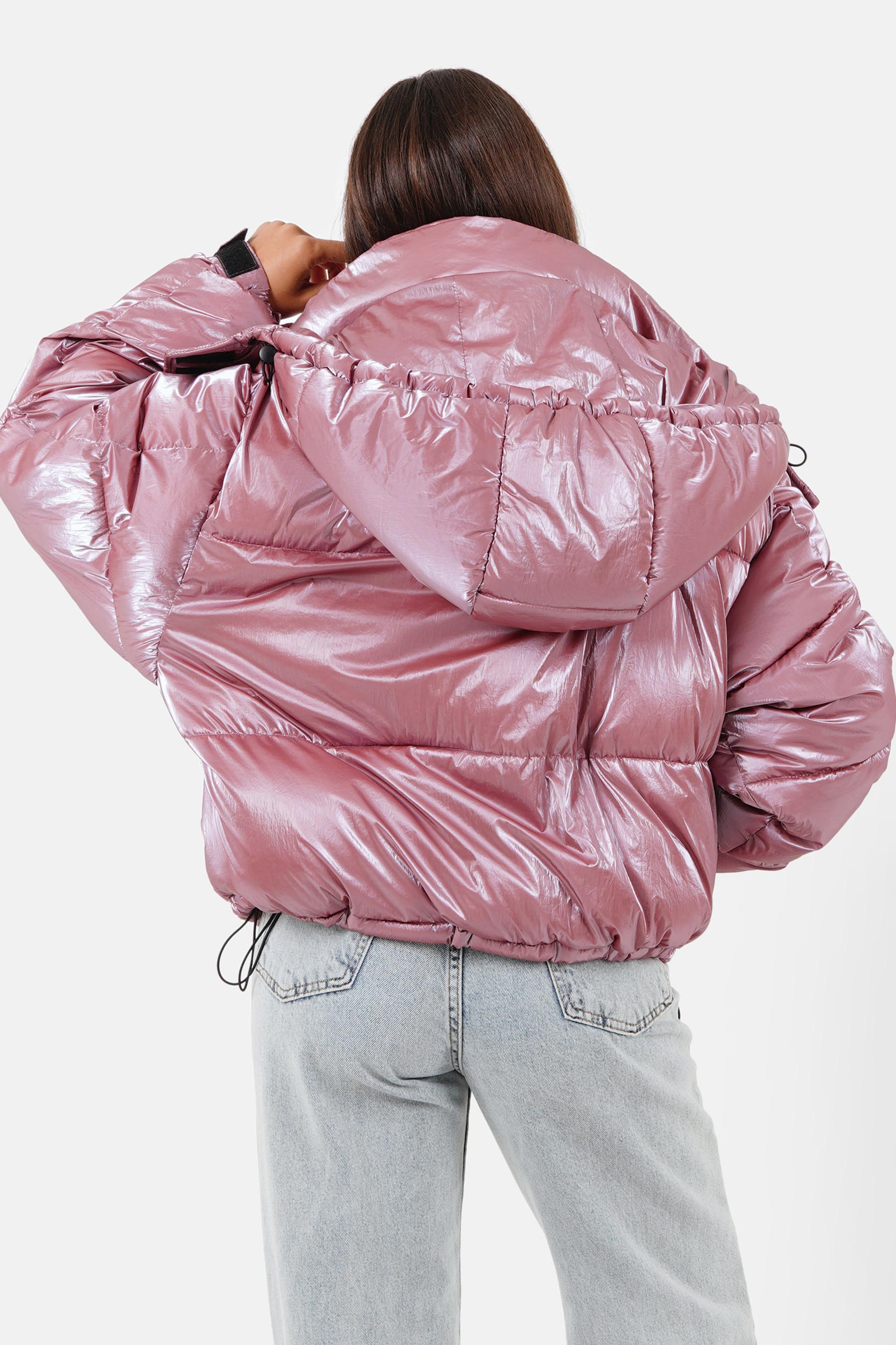 Doudoune oversize nacré Rose - Image 5