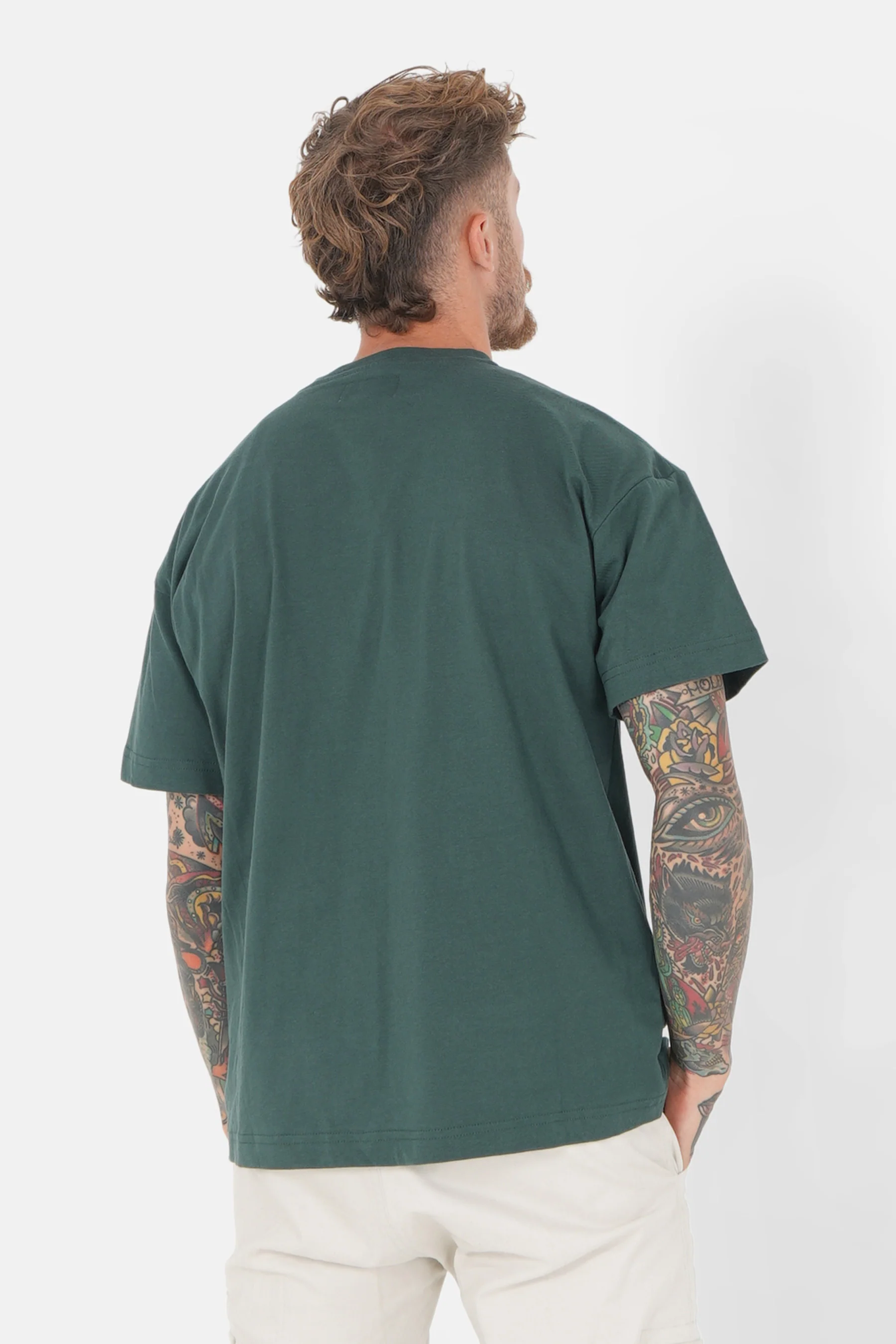 T-shirt coeur brodé Vert foncé - Image 5