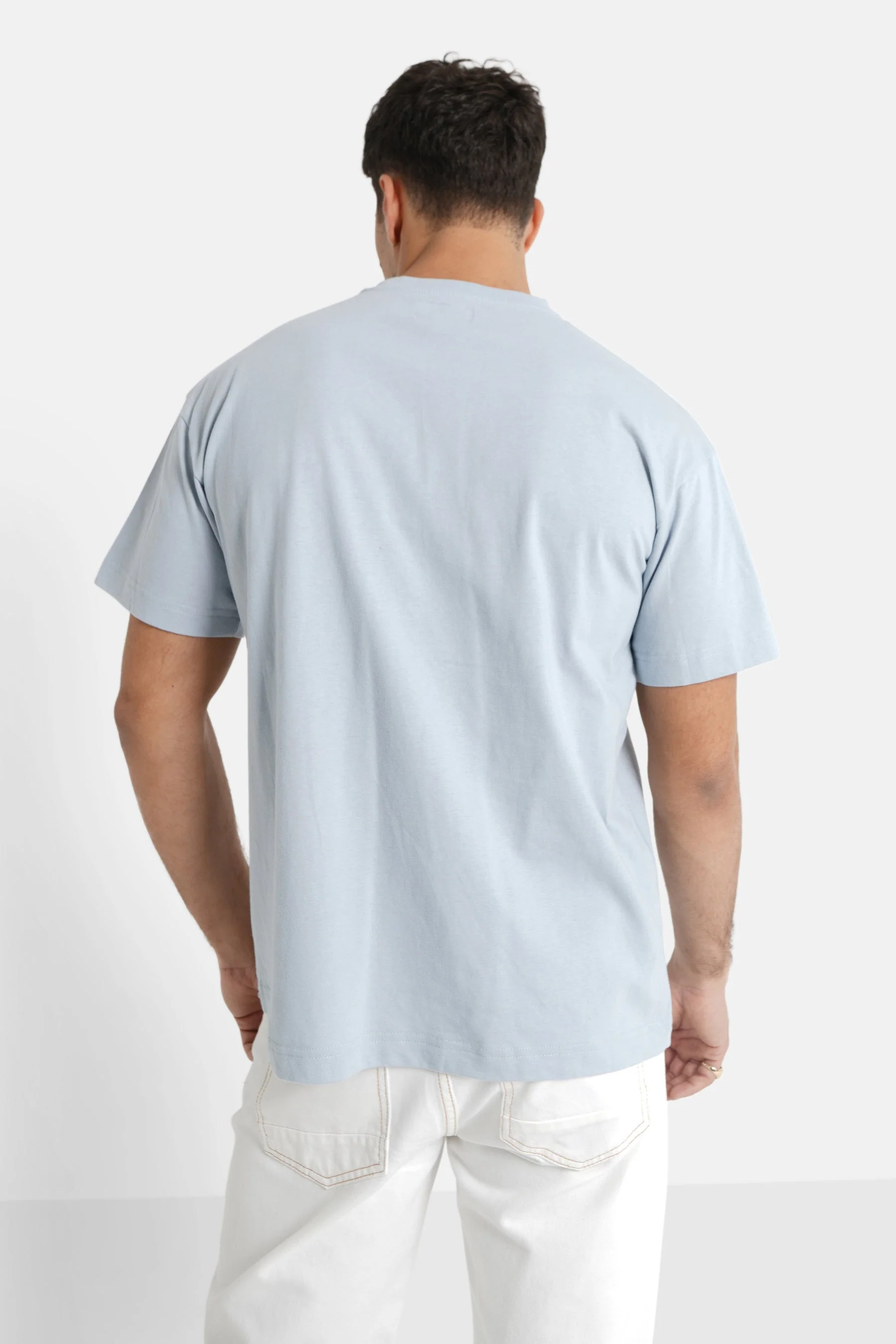 T-shirt coeur brodé Bleu clair - Image 5