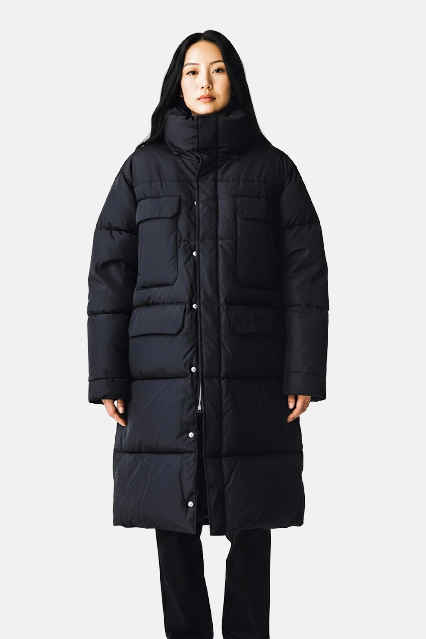 Oversized long puffer jacket