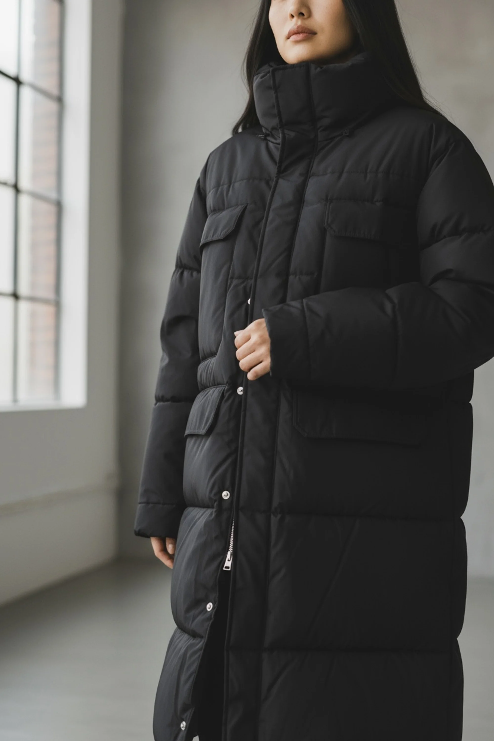 Oversized long puffer jacket - Image 3