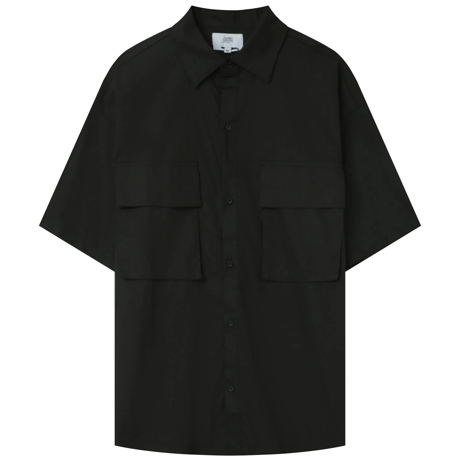 Chemise oversize logo gothique Noir - Image 8