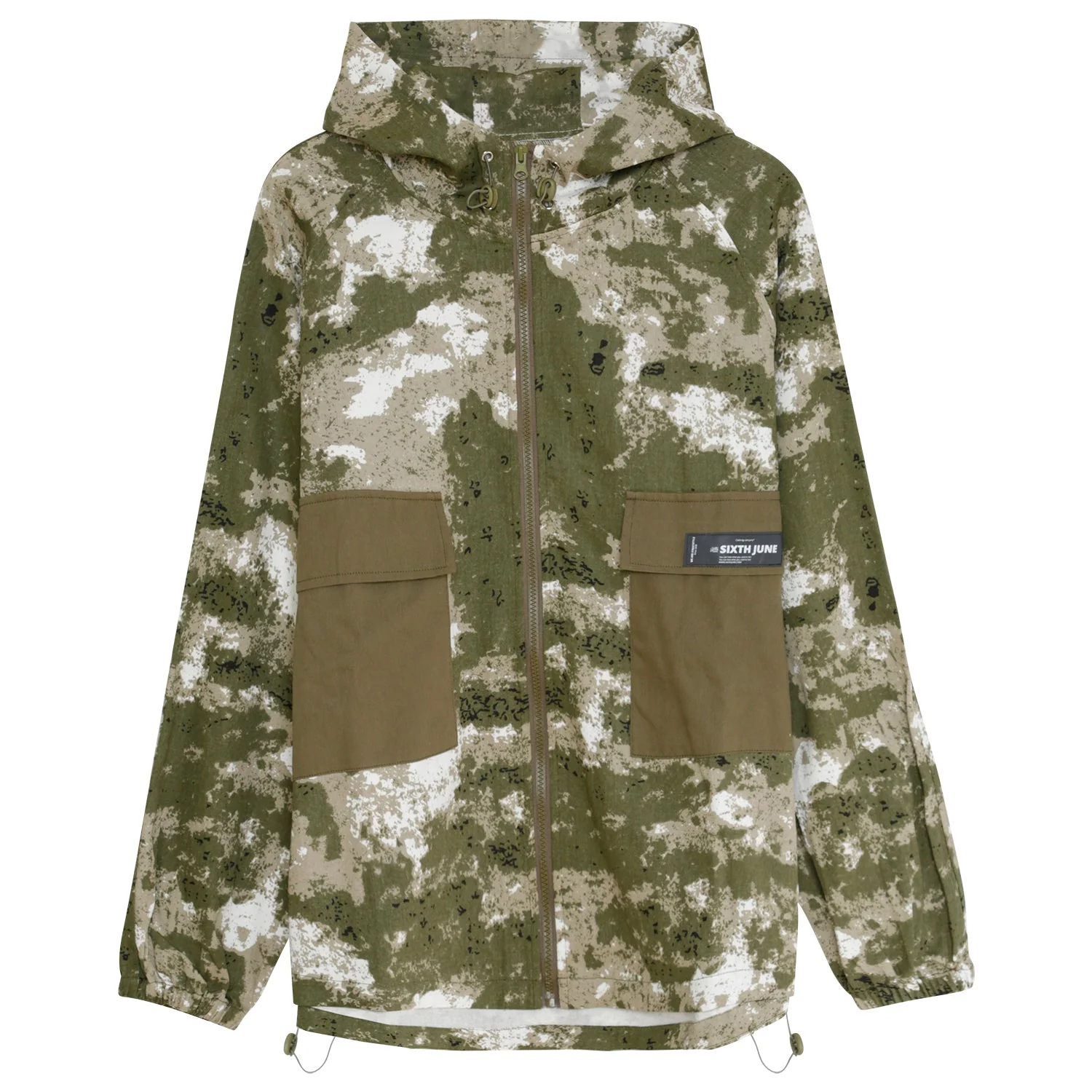 Veste capuche camouflage cargo Vert - Image 6