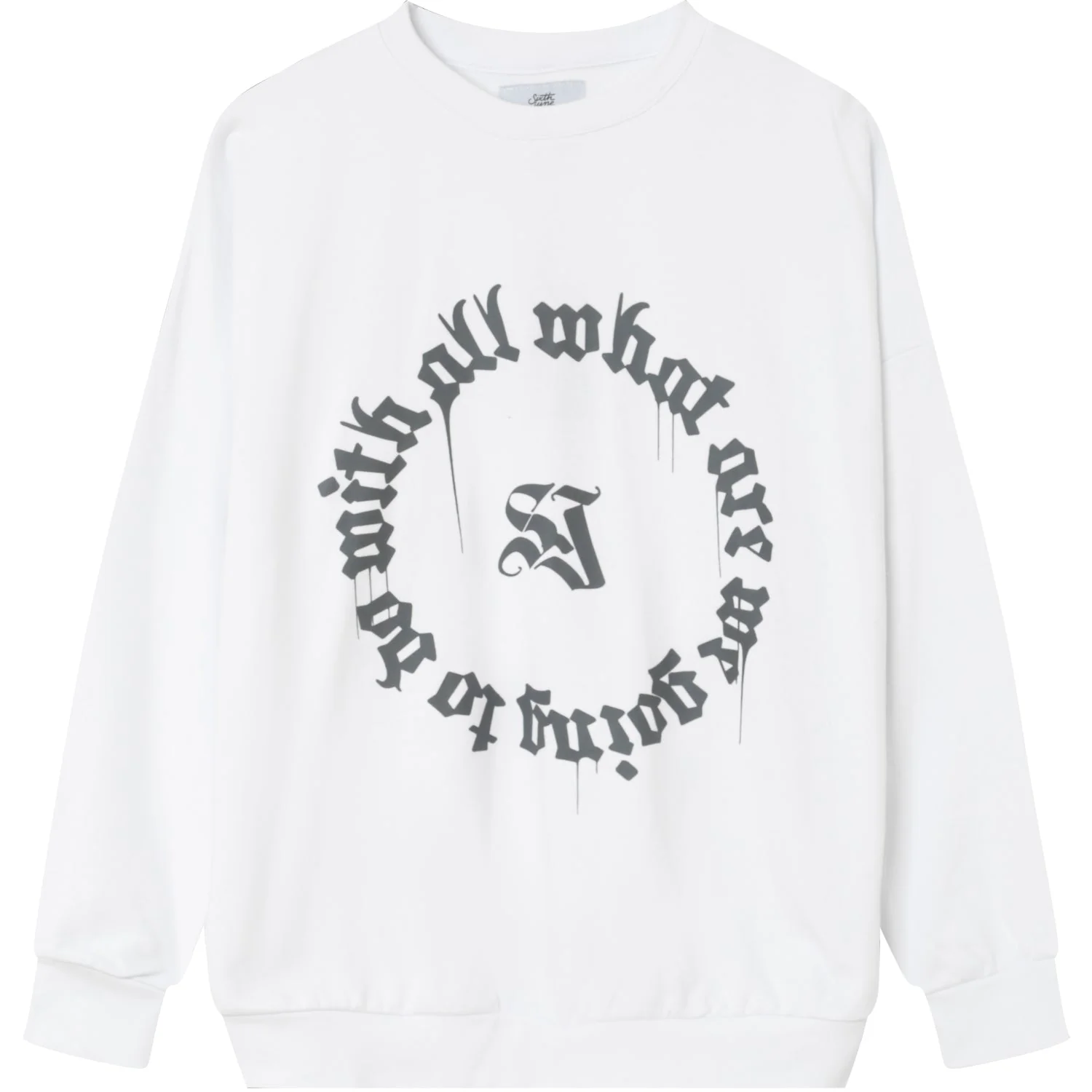 Sweatshirt imprimé oversize Blanc - Image 6