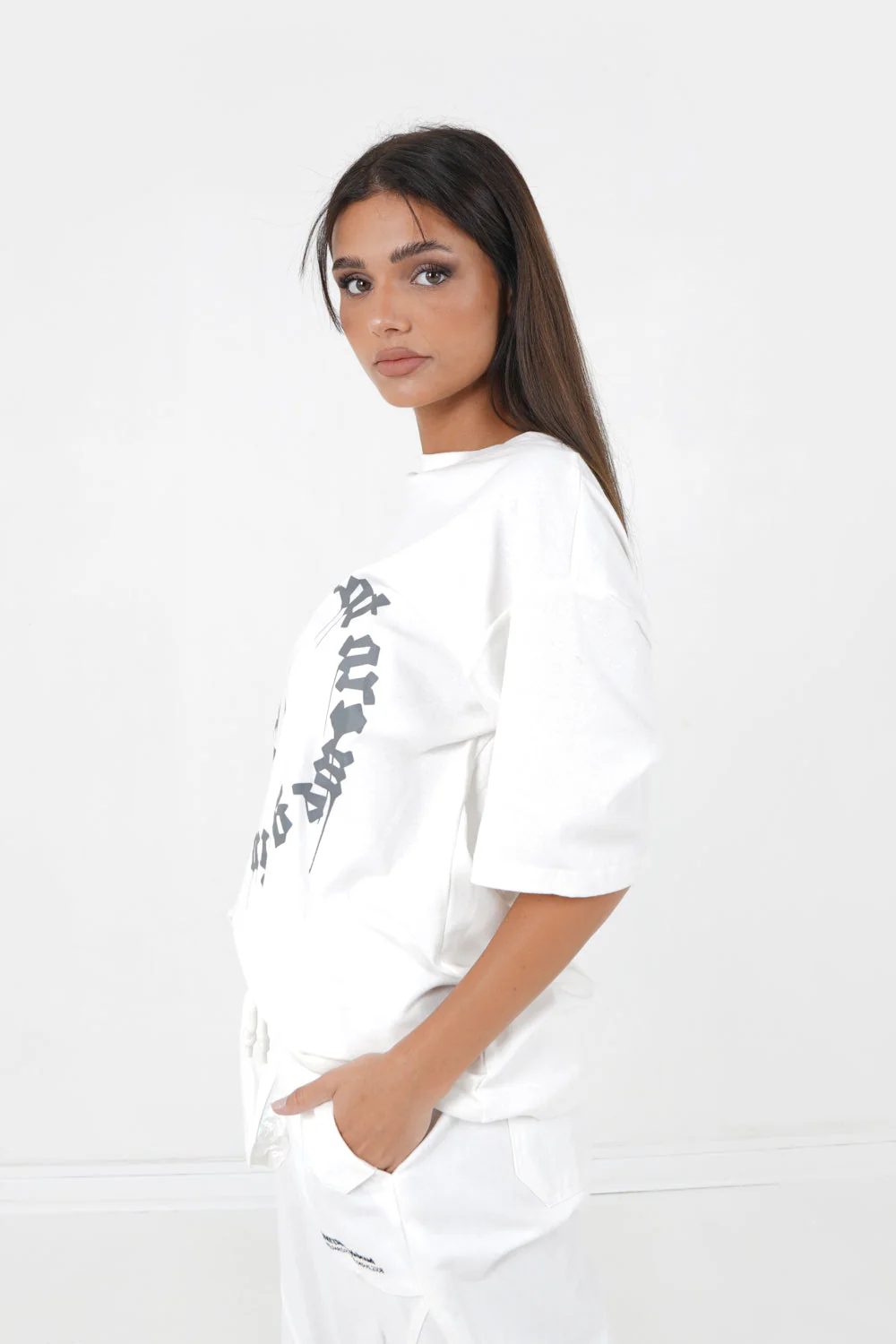 T-shirt imprimé oversize Blanc - Image 4