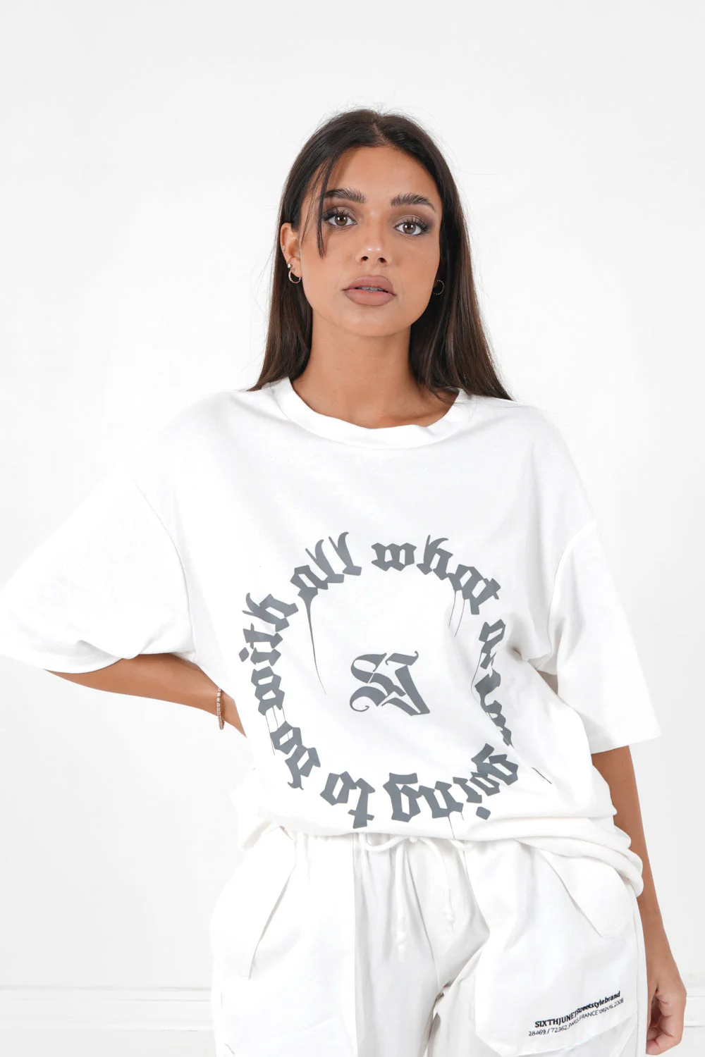 T-shirt imprimé oversize Blanc - Image 5
