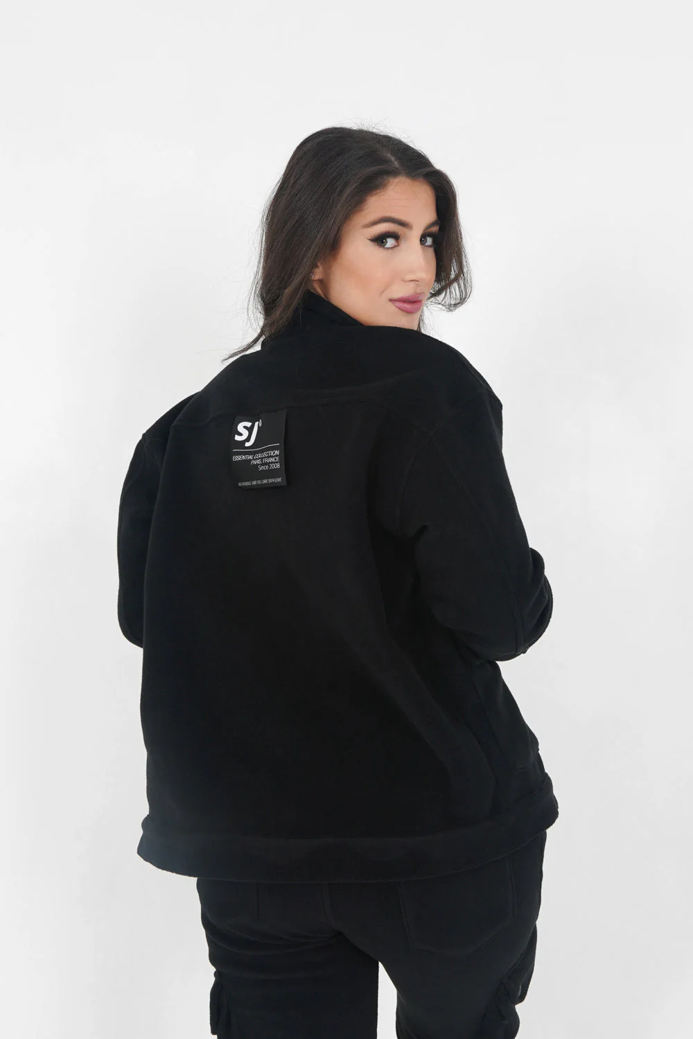 Veste polaire oversize Noir - Image 5