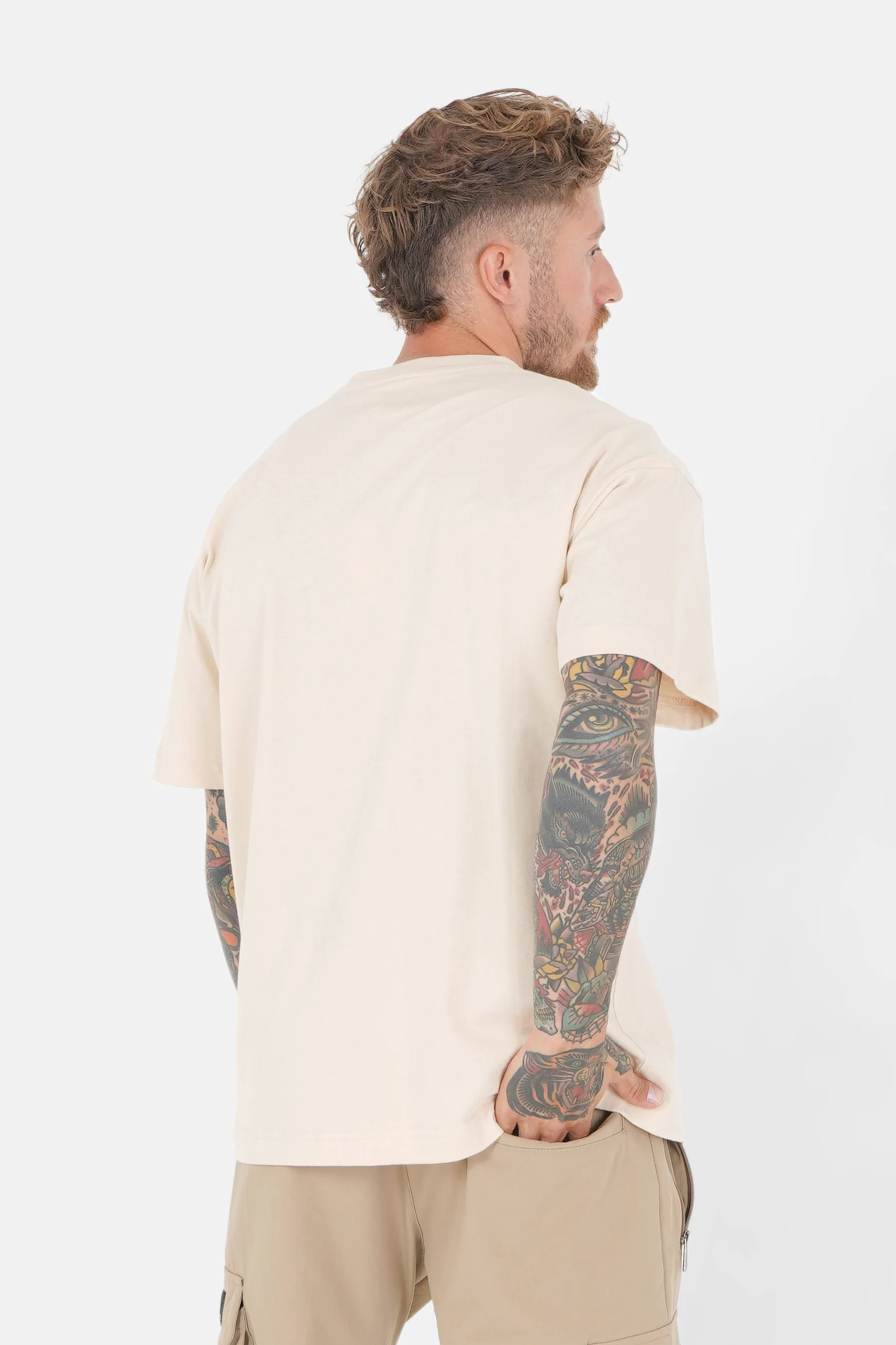 T-shirt coeur brodé Beige clair - Image 5