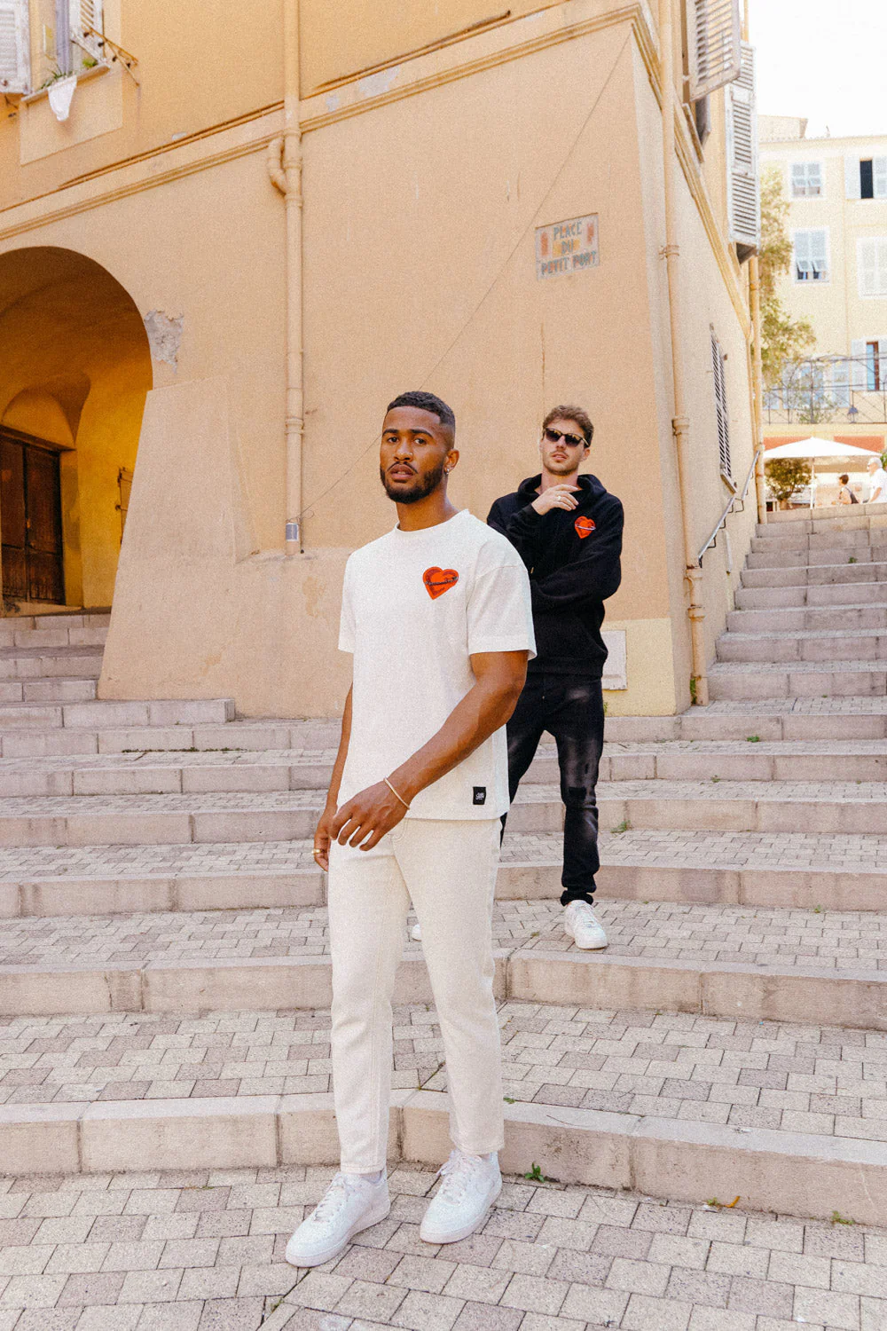T-shirt coeur brodé Blanc - Image 6