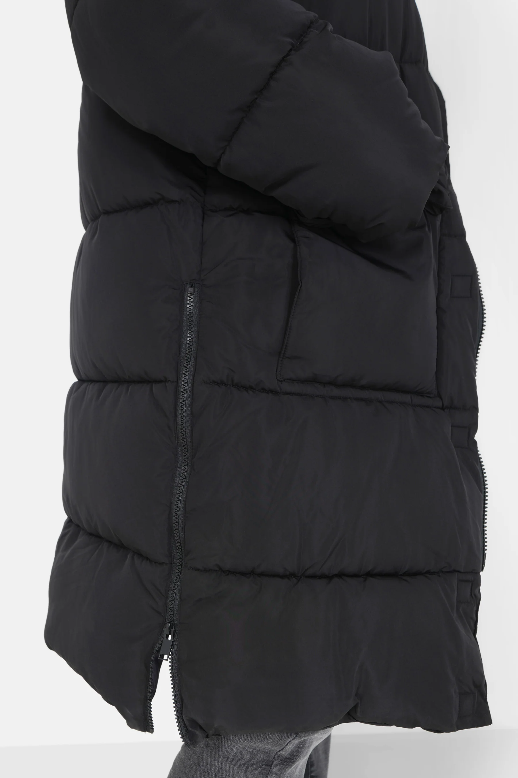 Doudoune longue oversize Noir - Image 3