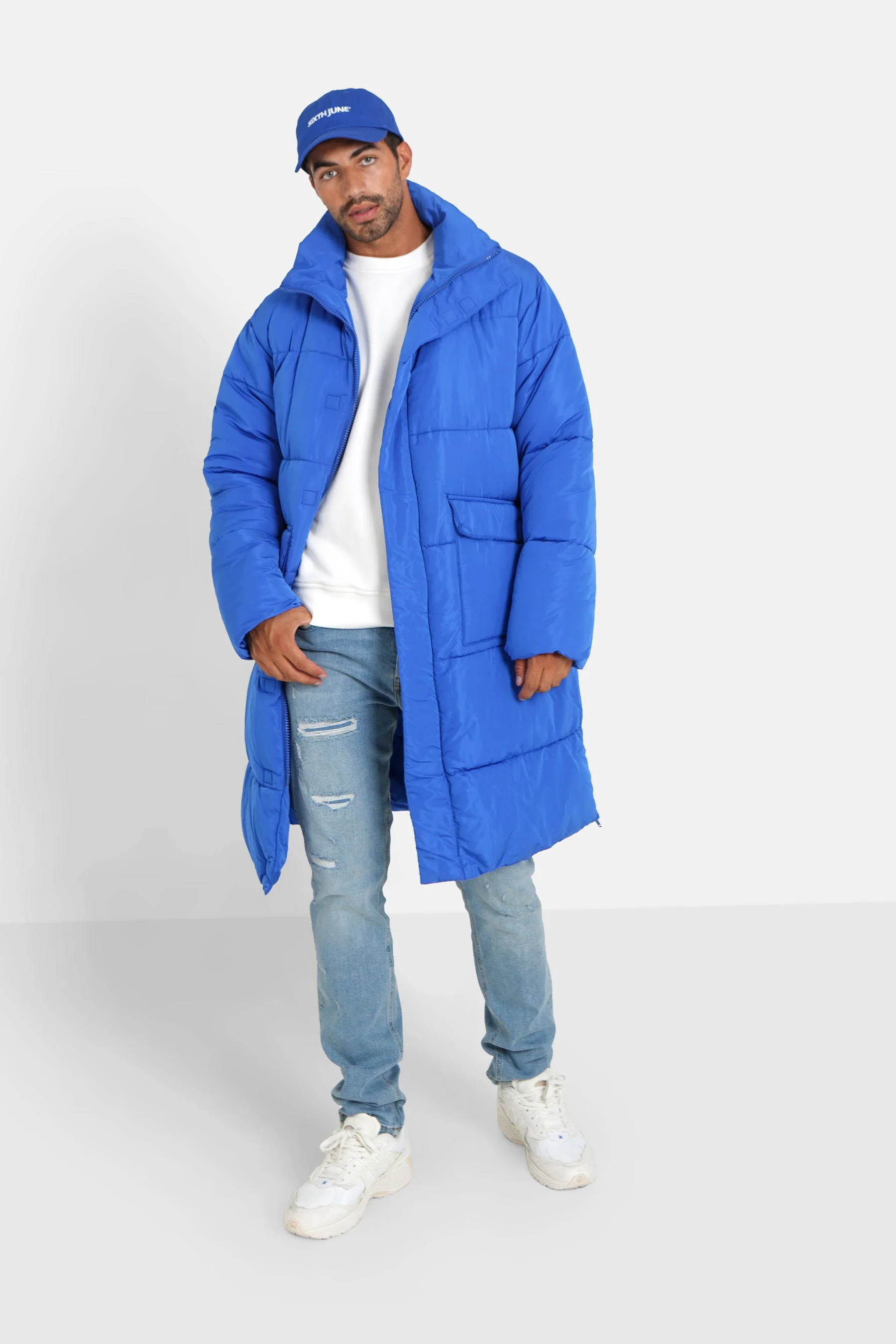 Doudoune longue oversize Bleu - Image 2