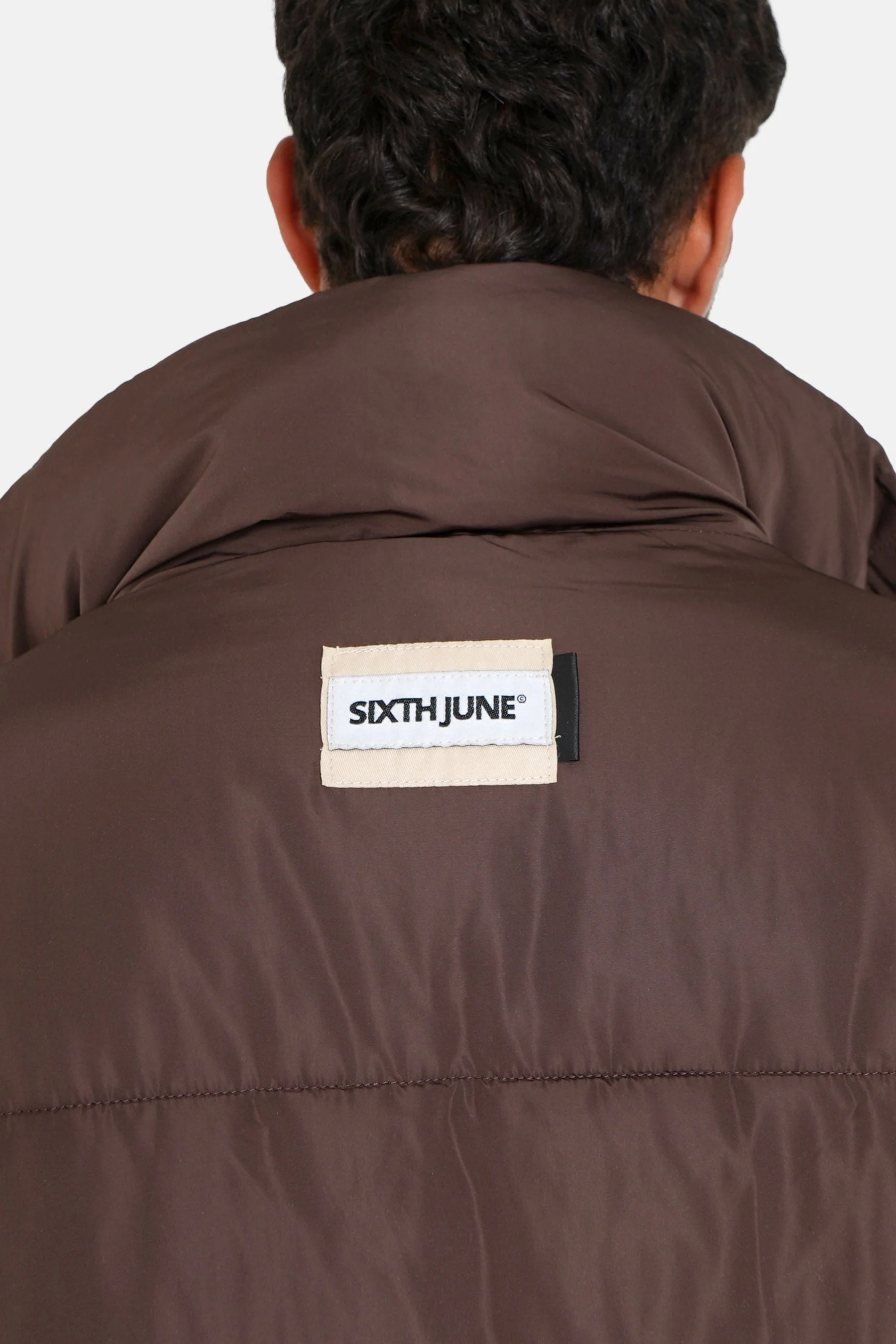 Doudoune longue oversize Marron - Image 4