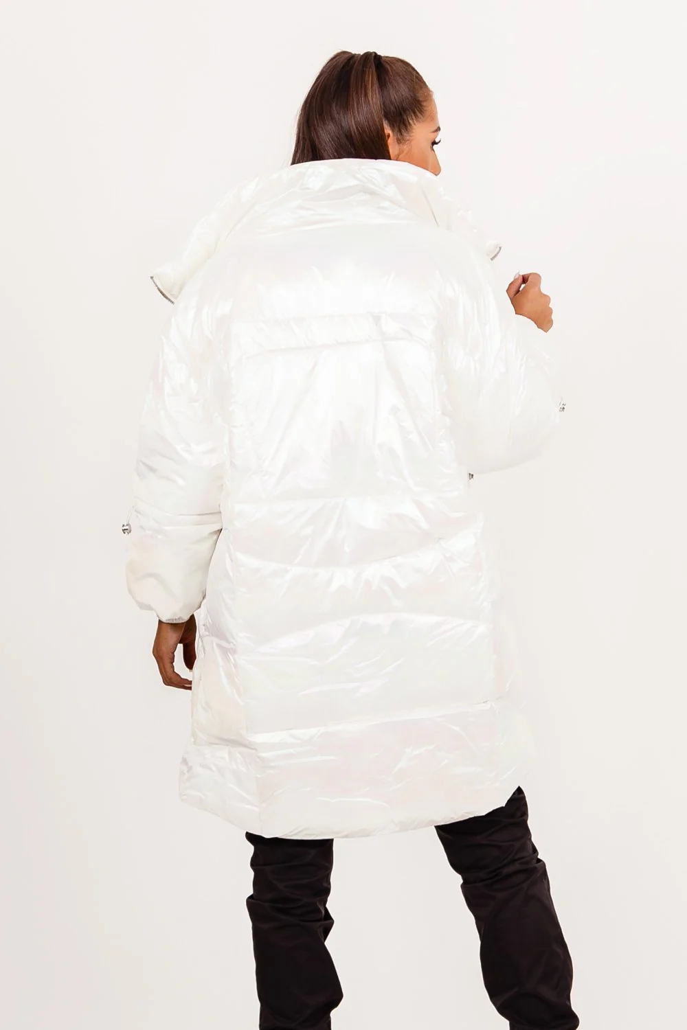 Doudoune matelassée oversize irisée blanc - Image 4