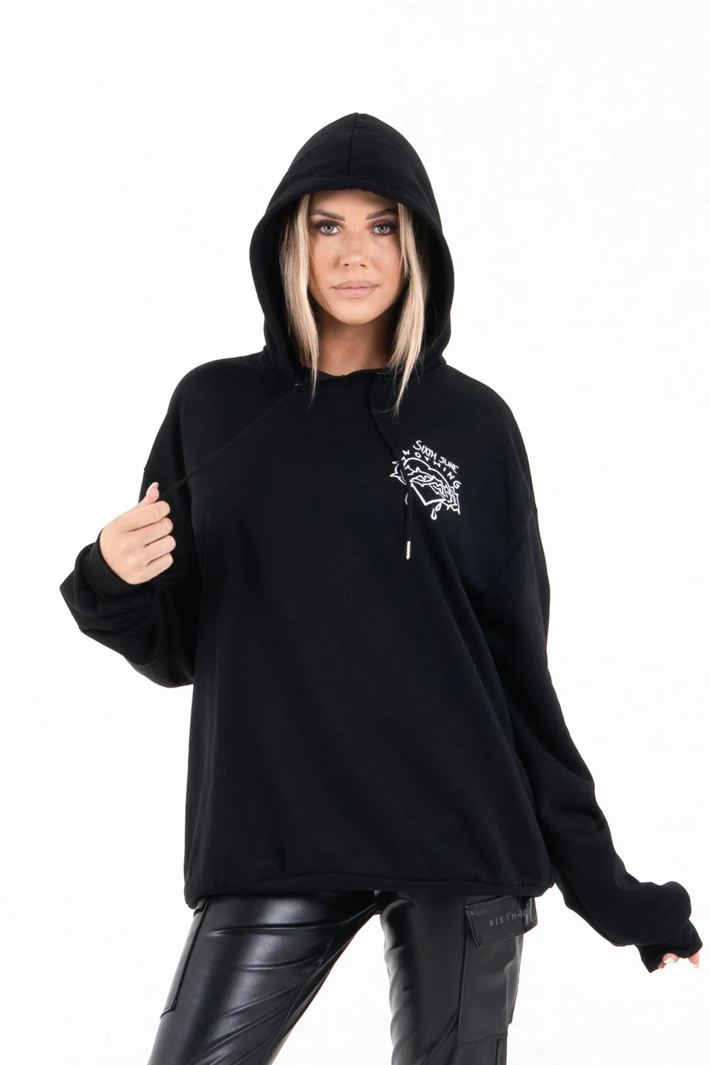Sweat capuche NOTHING large Noir - Image 5