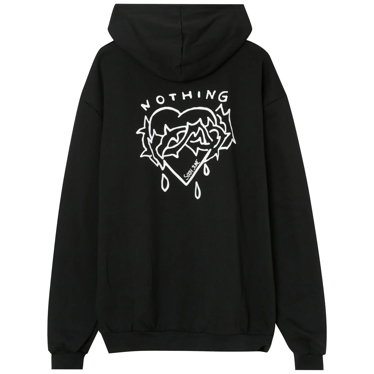 Sweat capuche NOTHING large Noir - Image 6