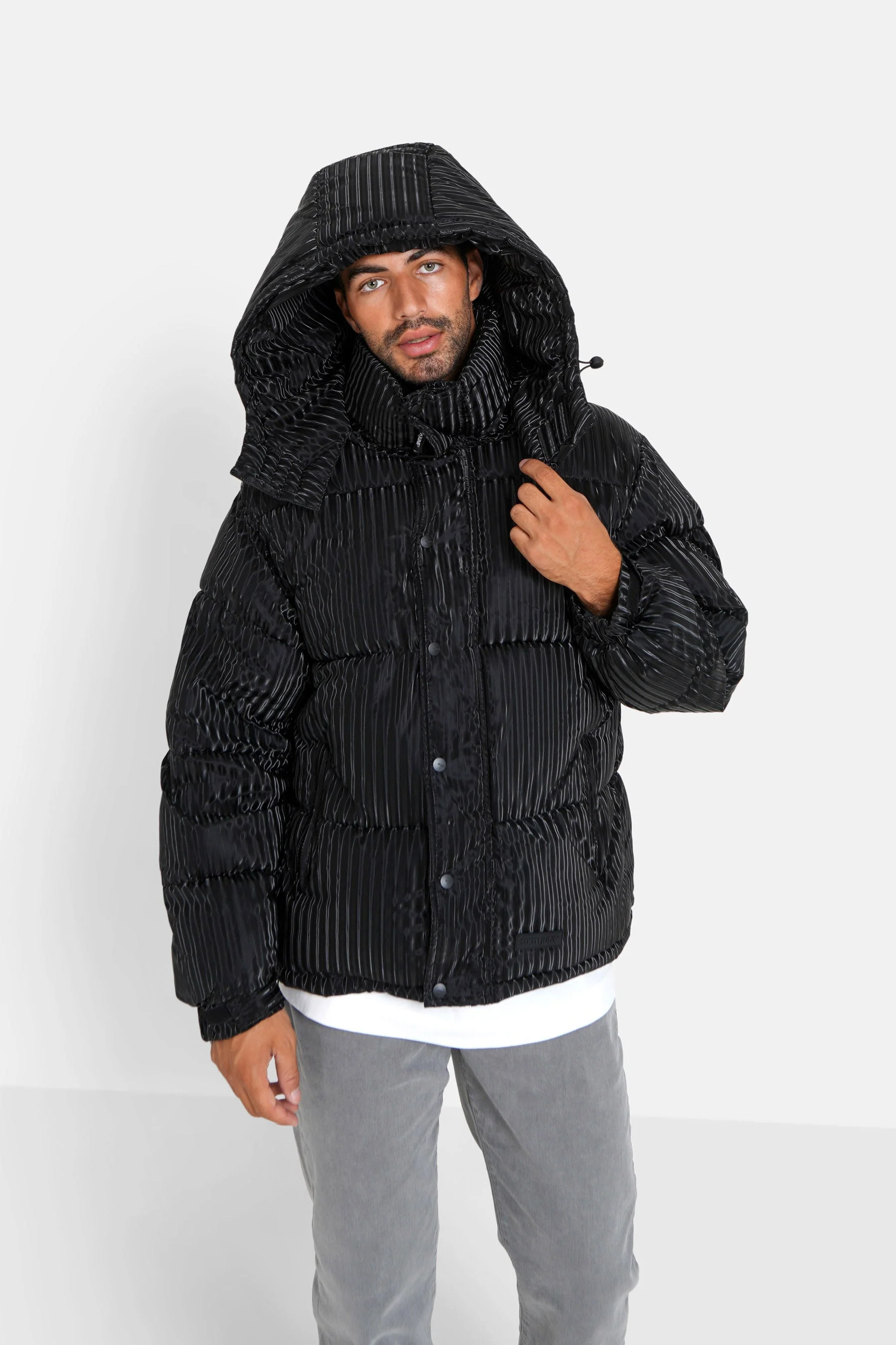 Doudoune effet brillant Noir
