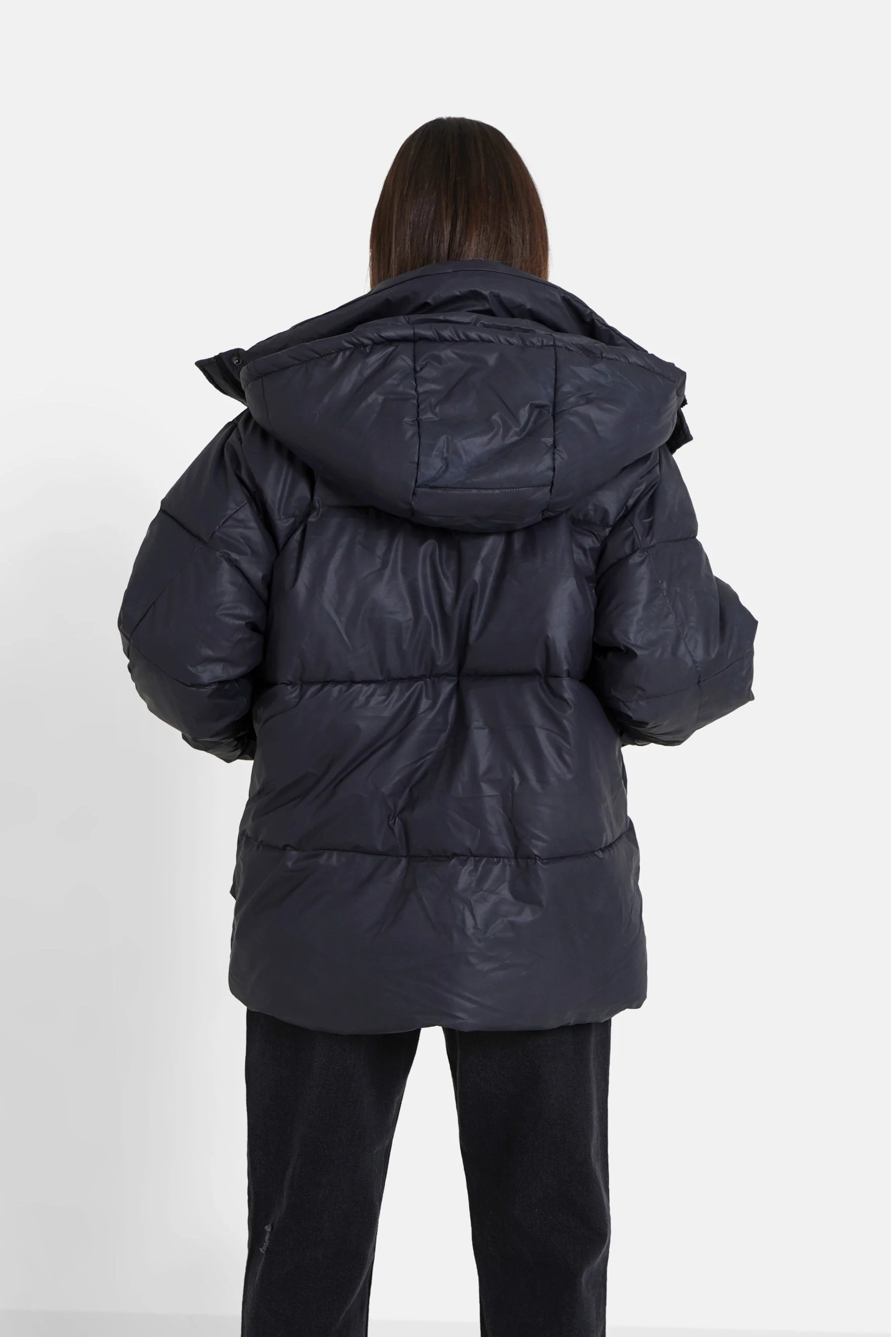 Doudoune oversize matte Noire - Image 5