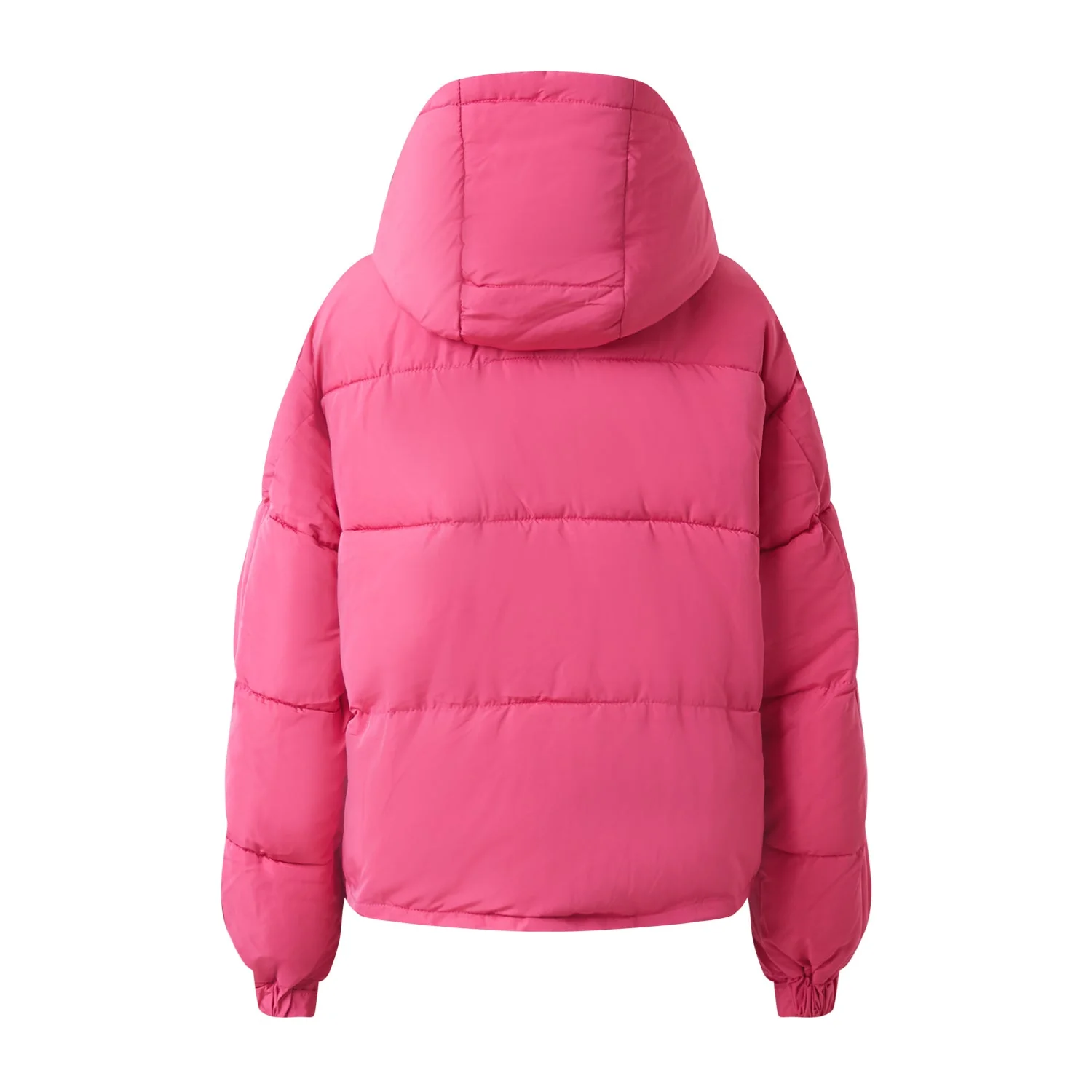 Doudoune courte matelassé capuche Rose - Image 7
