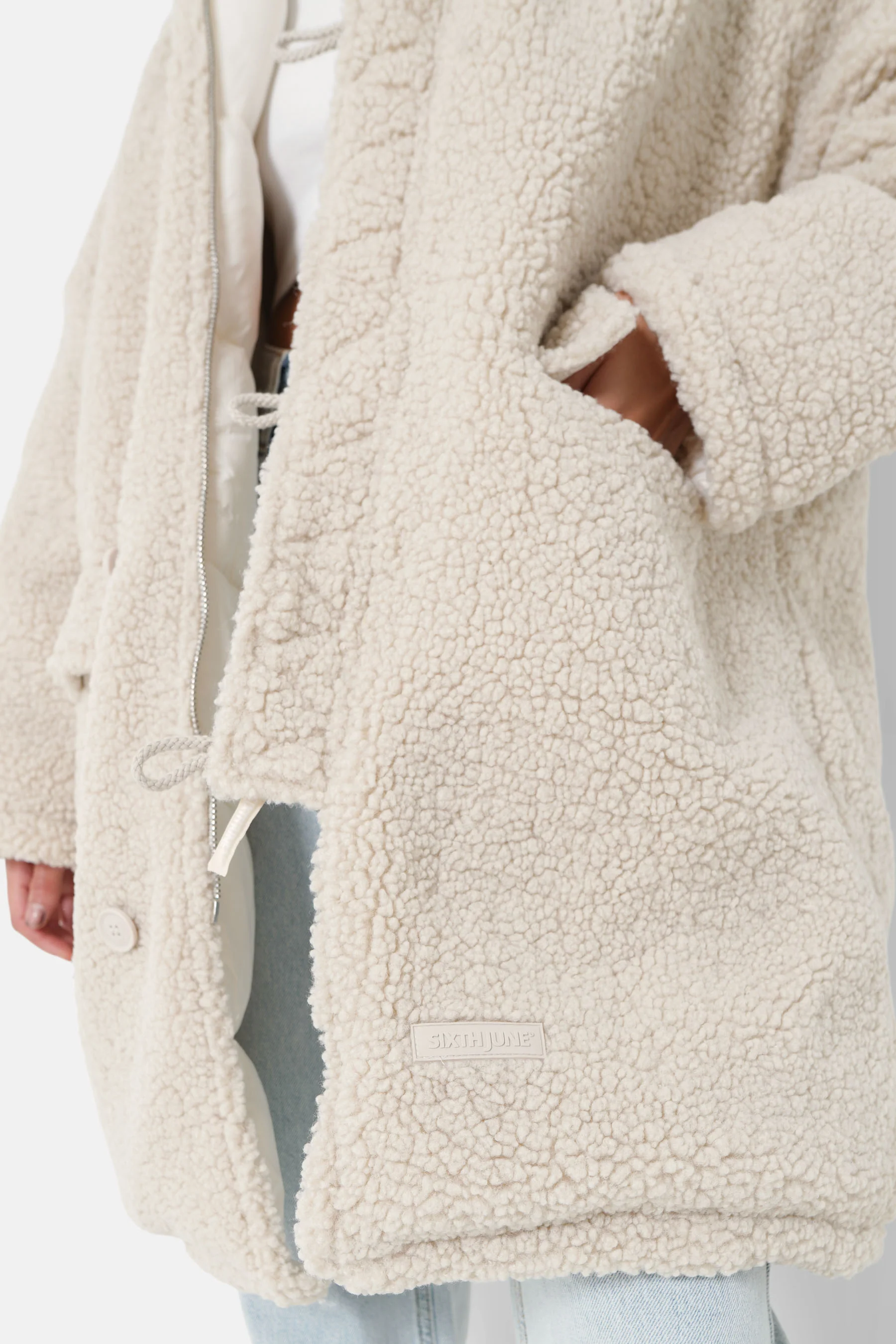 Manteau oversize réversible Beige - Image 3