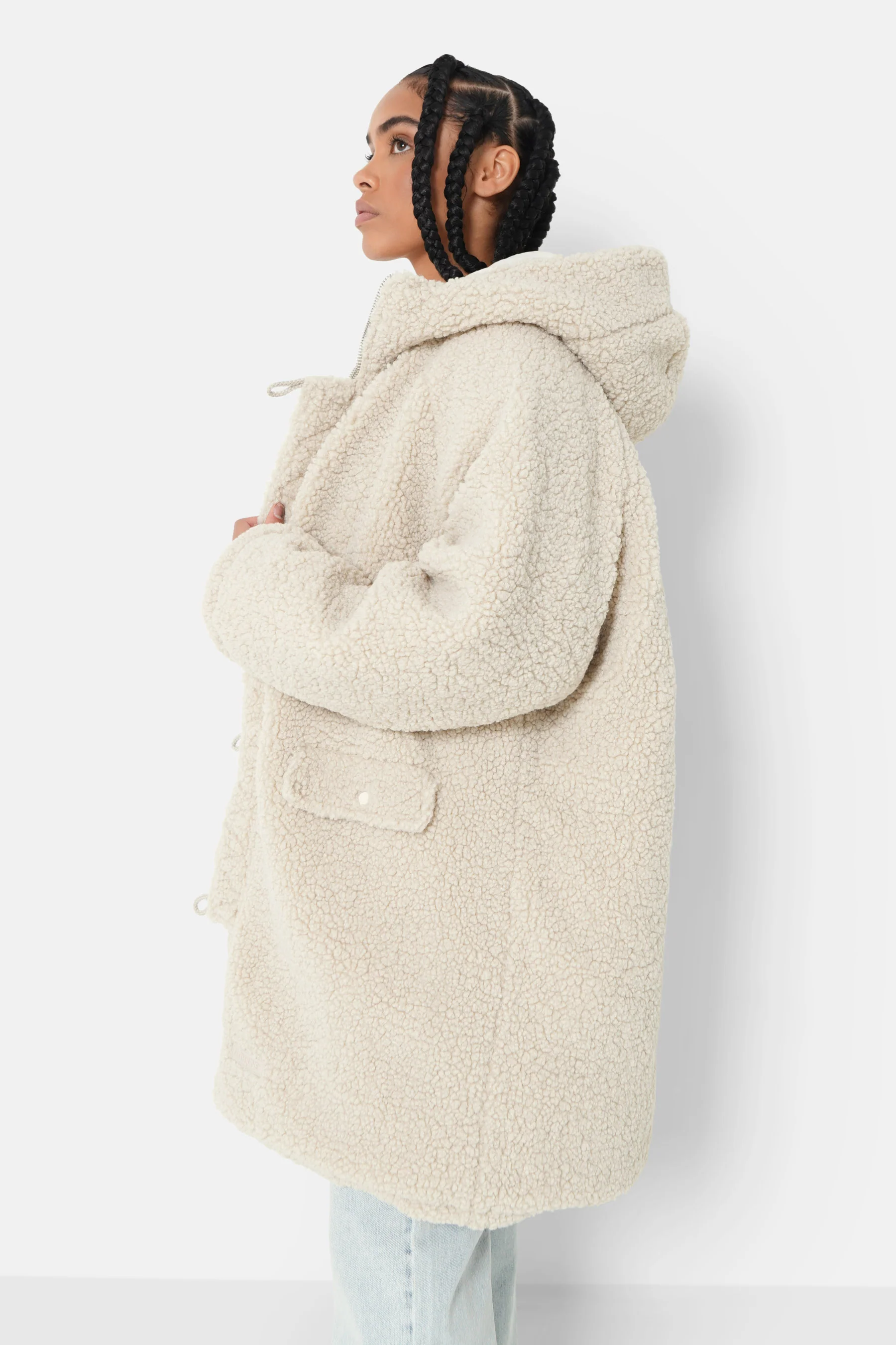 Manteau oversize réversible Beige - Image 4
