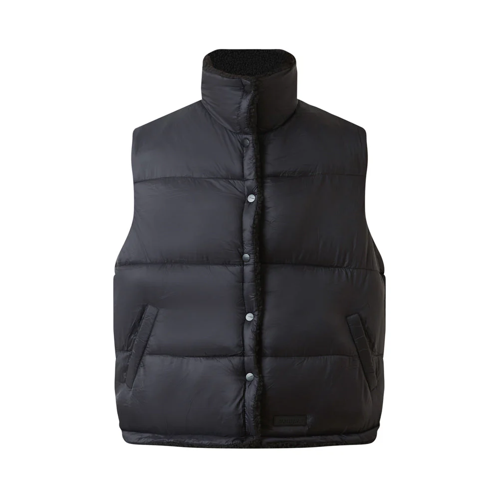 Doudoune sans manches reversible sherpa Noir - Image 7