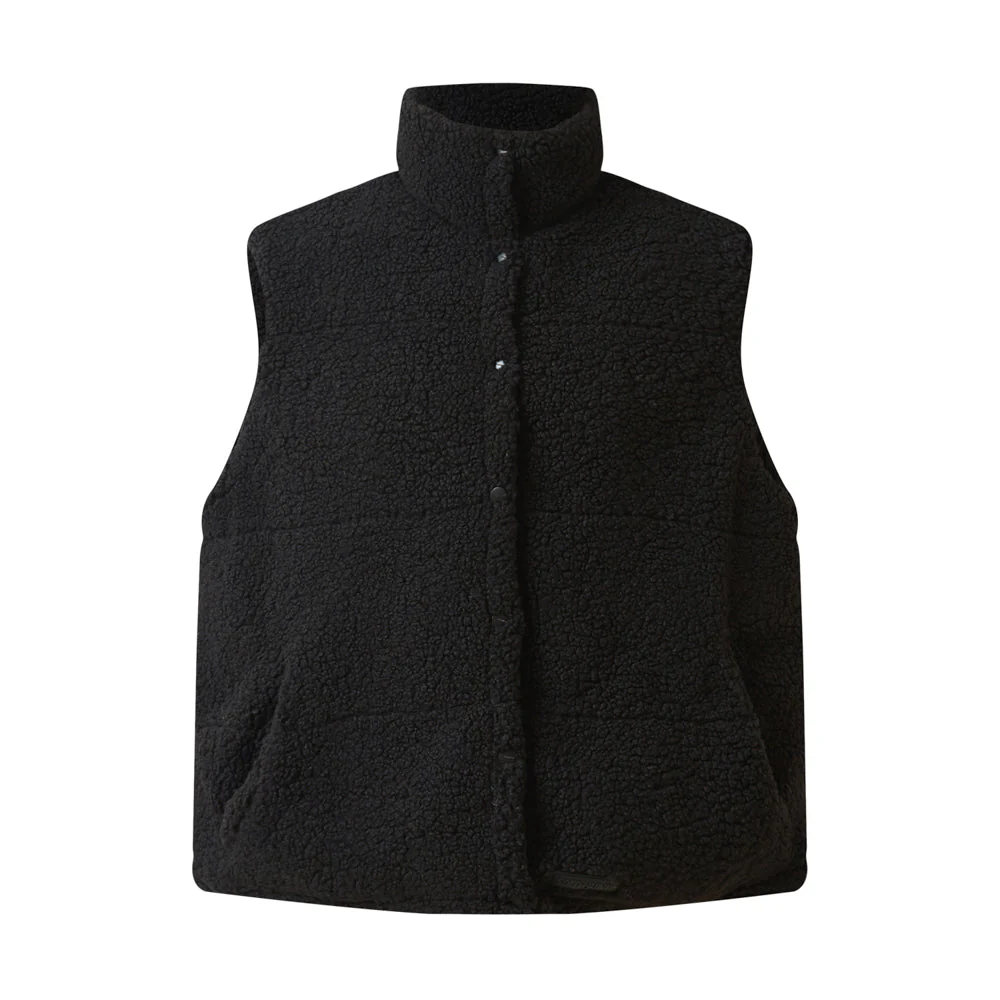 Doudoune sans manches reversible sherpa Noir - Image 8