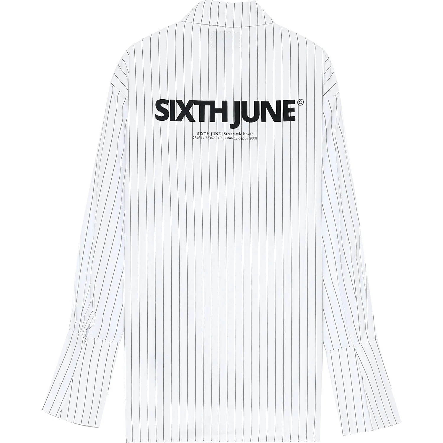 Chemise à rayures large imprimé blanc - Image 6