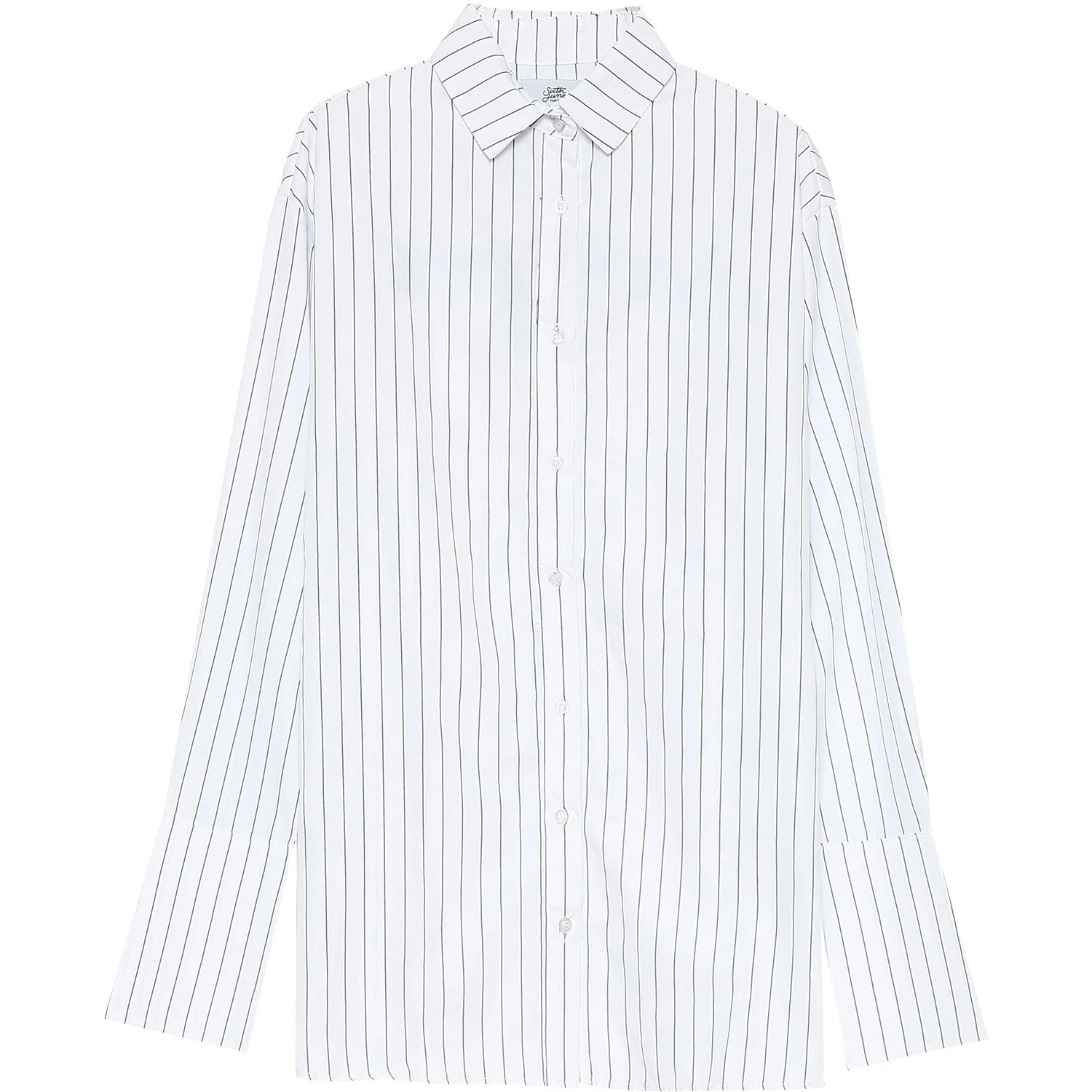Chemise à rayures large imprimé blanc - Image 7