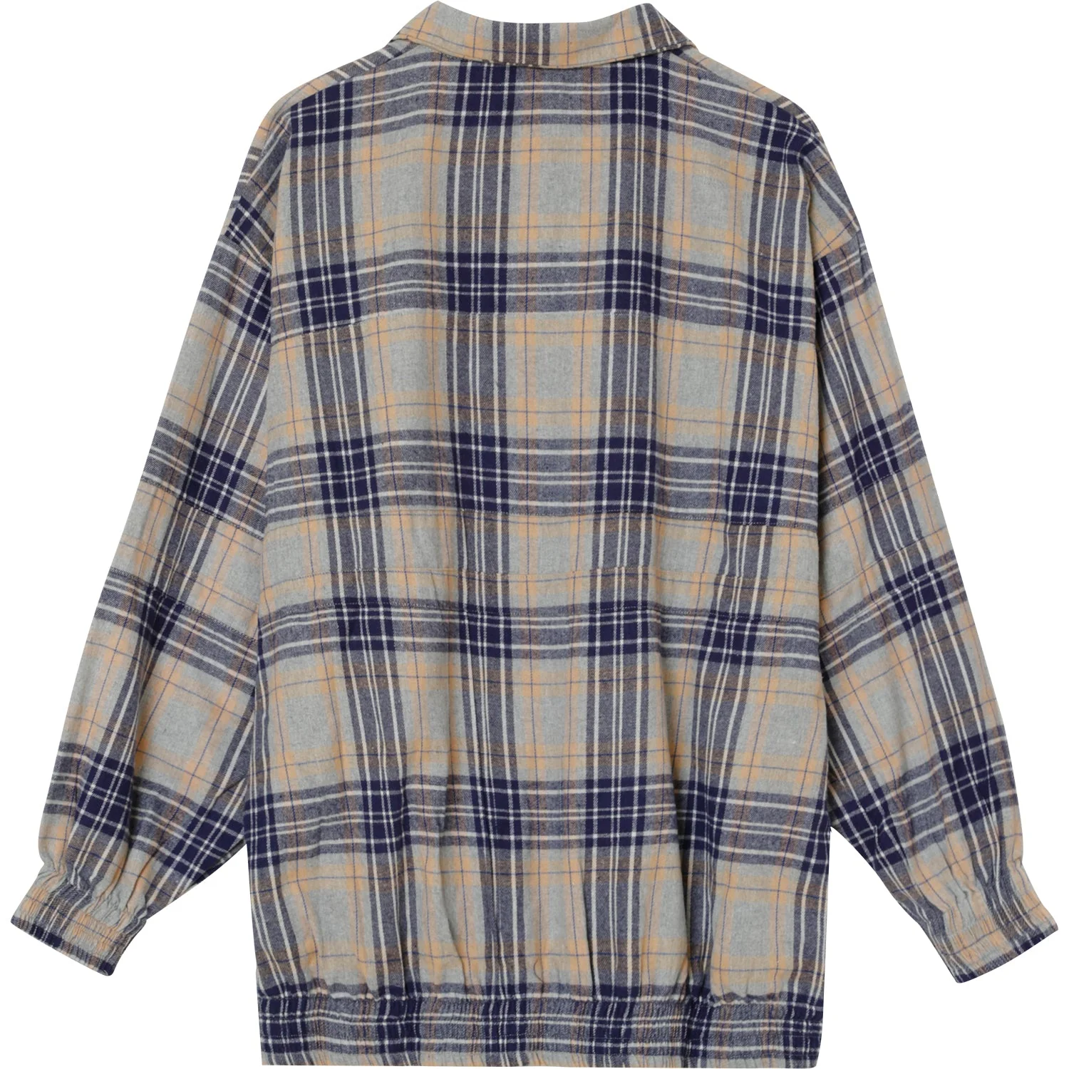 Veste large tartan Beige - Image 7