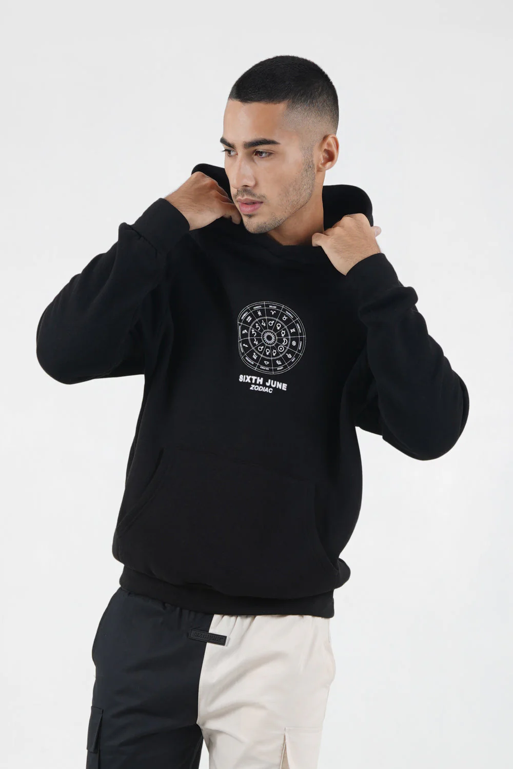 Sweat capuche signes zodiaque Noir - Image 5